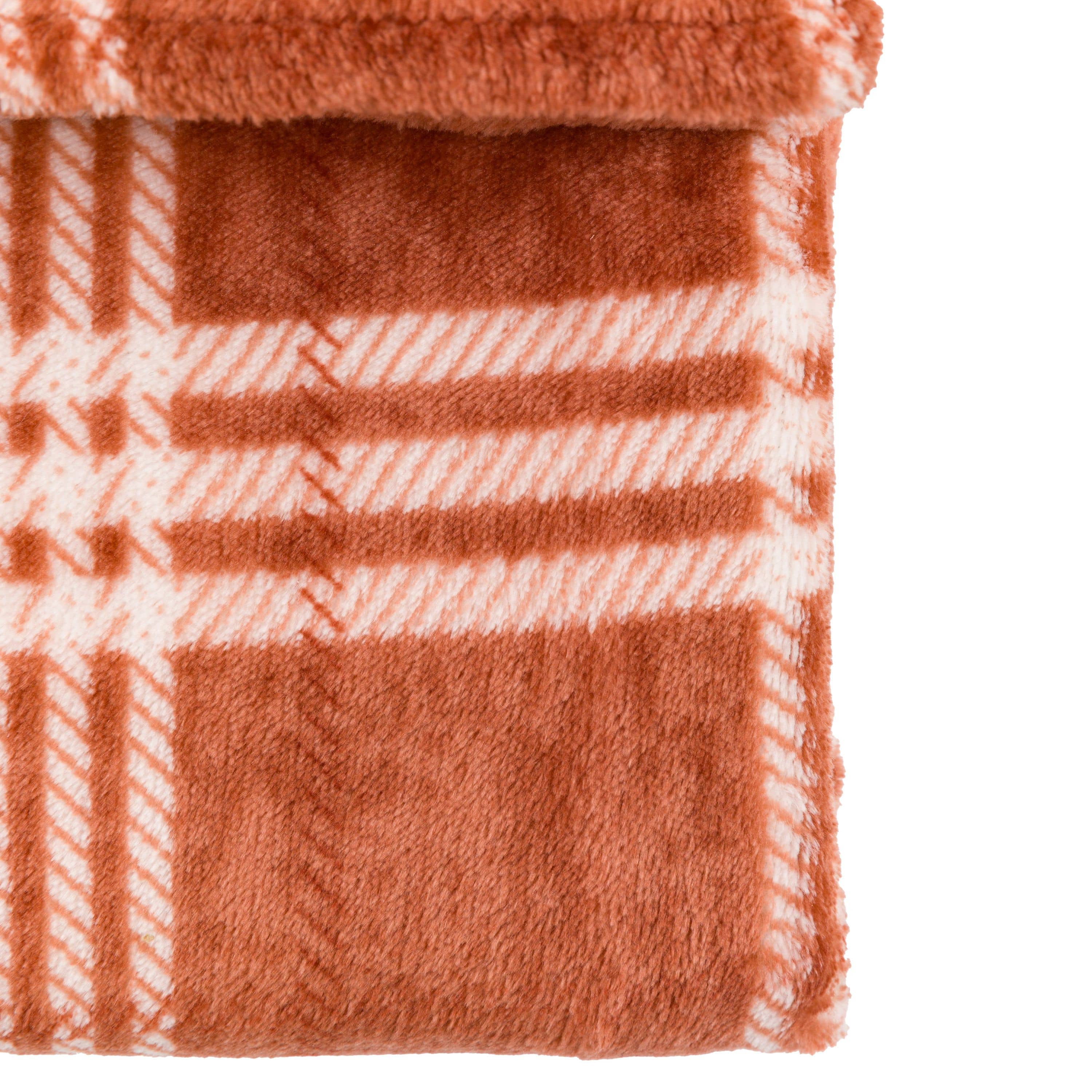 Checkmate Rolled Fleece Nutmeg - Image 6
