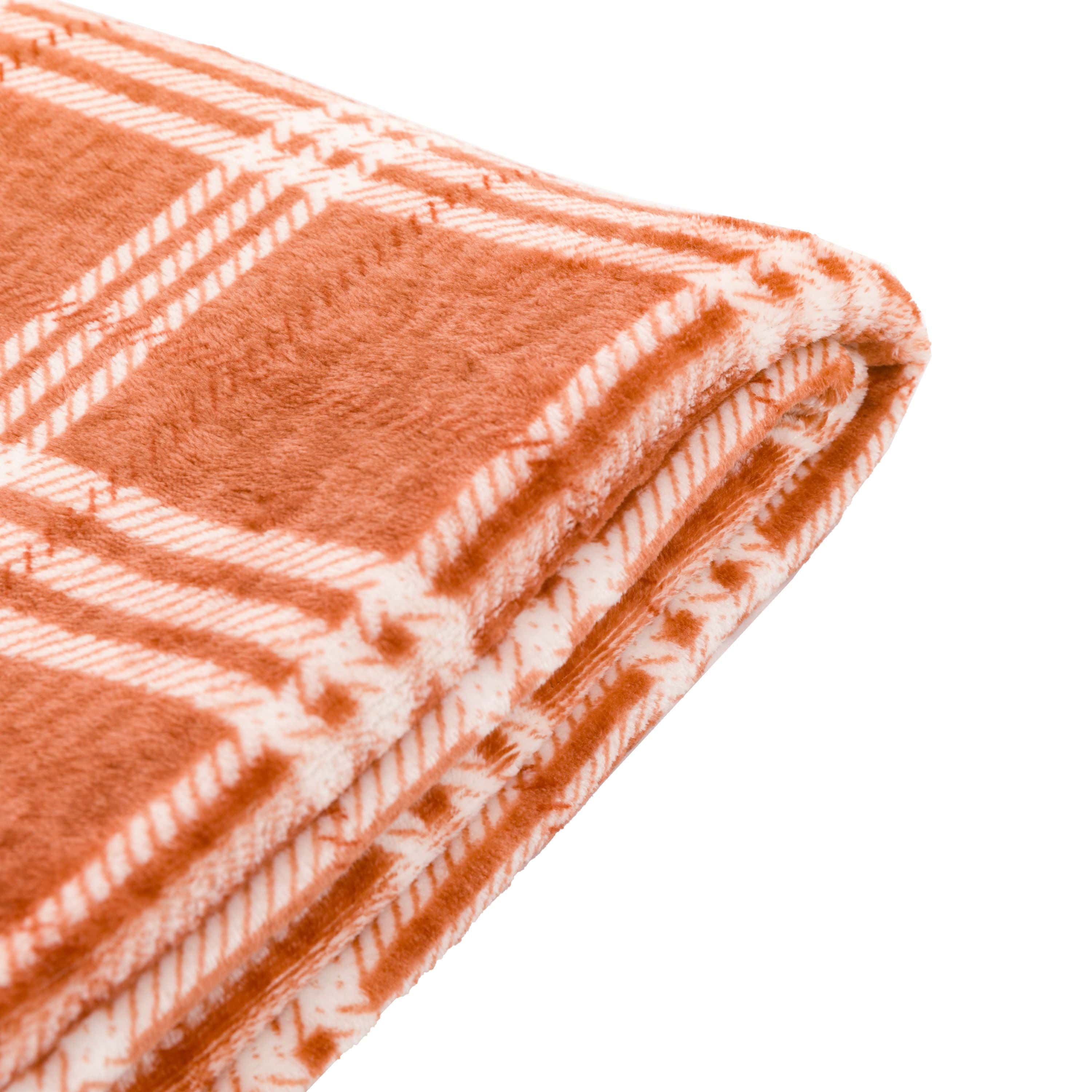 Checkmate Rolled Fleece Nutmeg - Image 7
