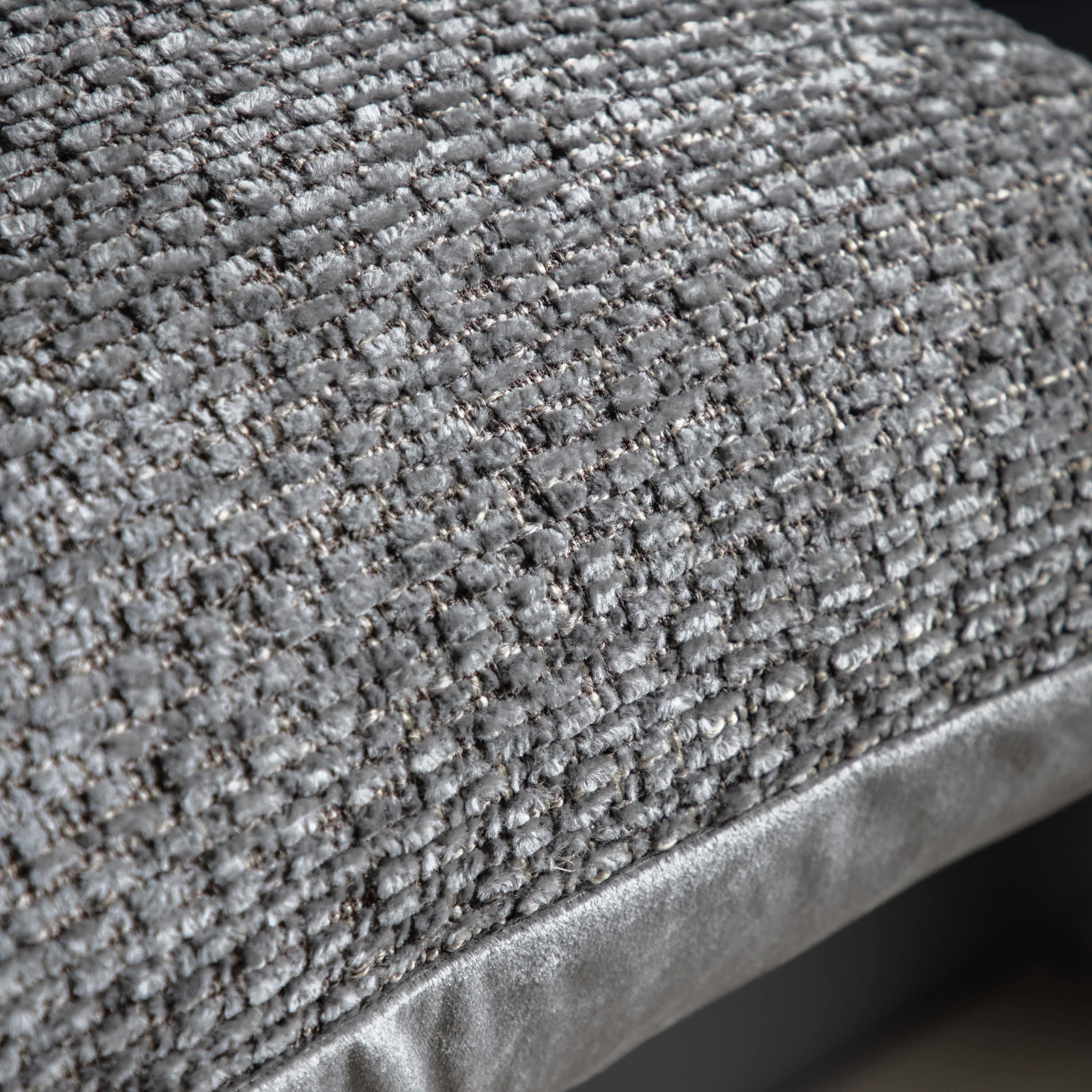 Chenille Cushion Grey - Image 4