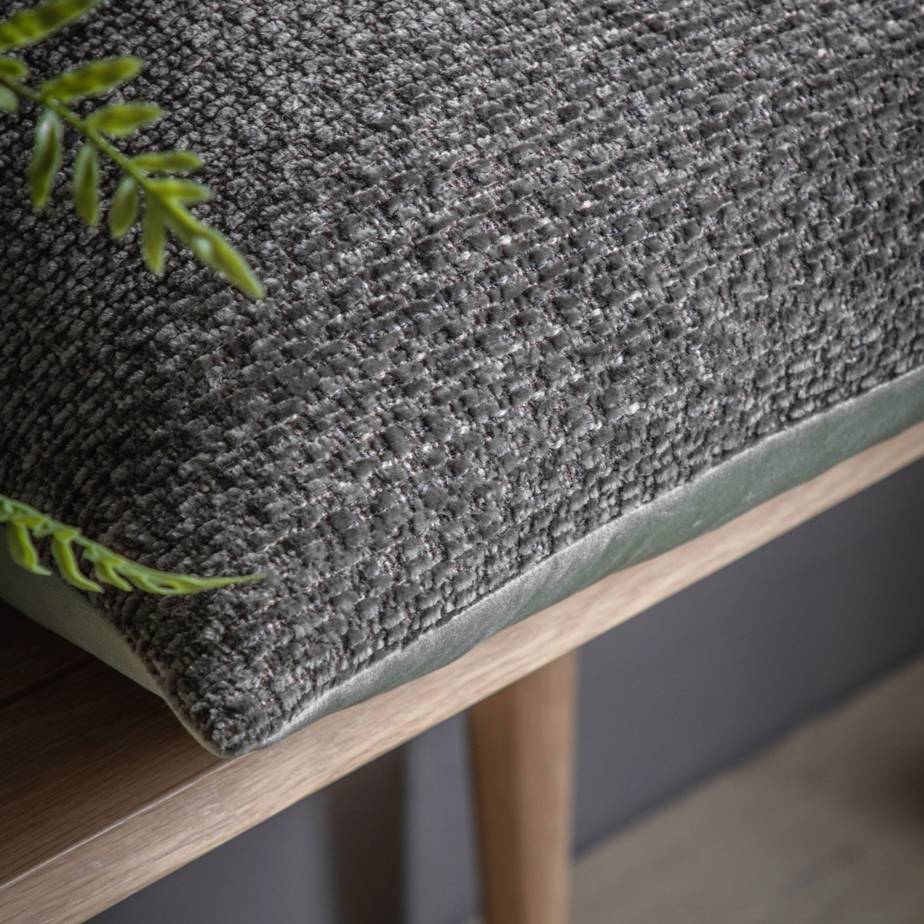 Chenille Cushion Olive - Image 3