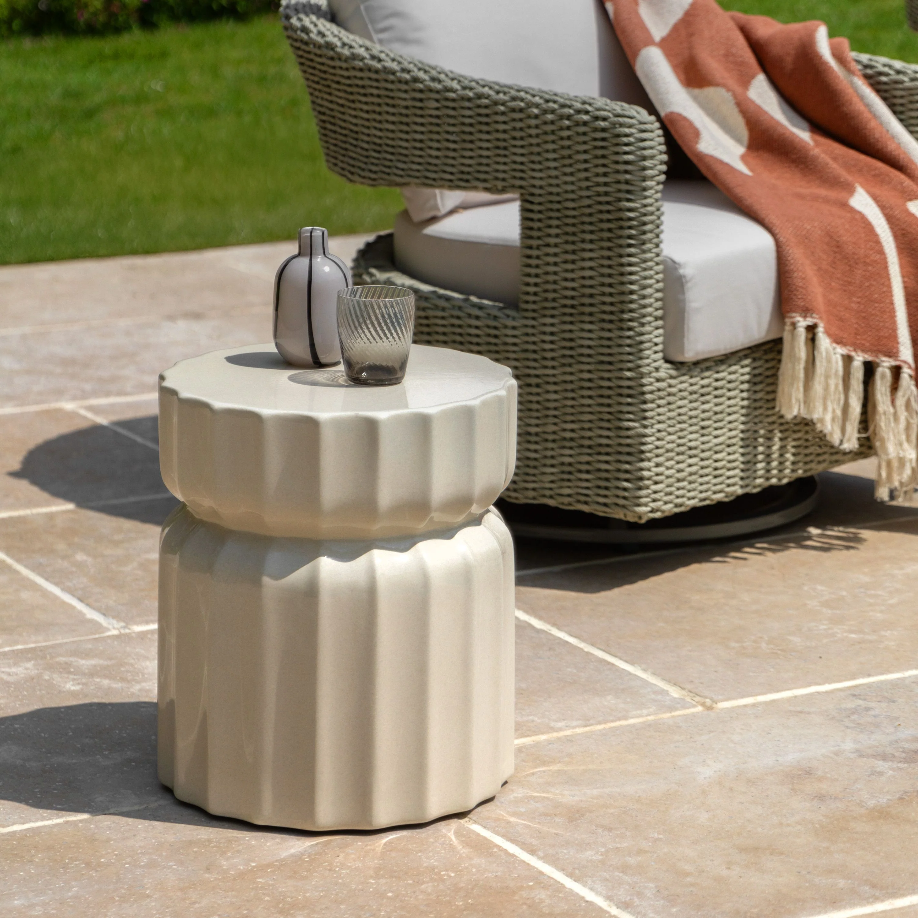 Cirella Side Table Cream - Image 2