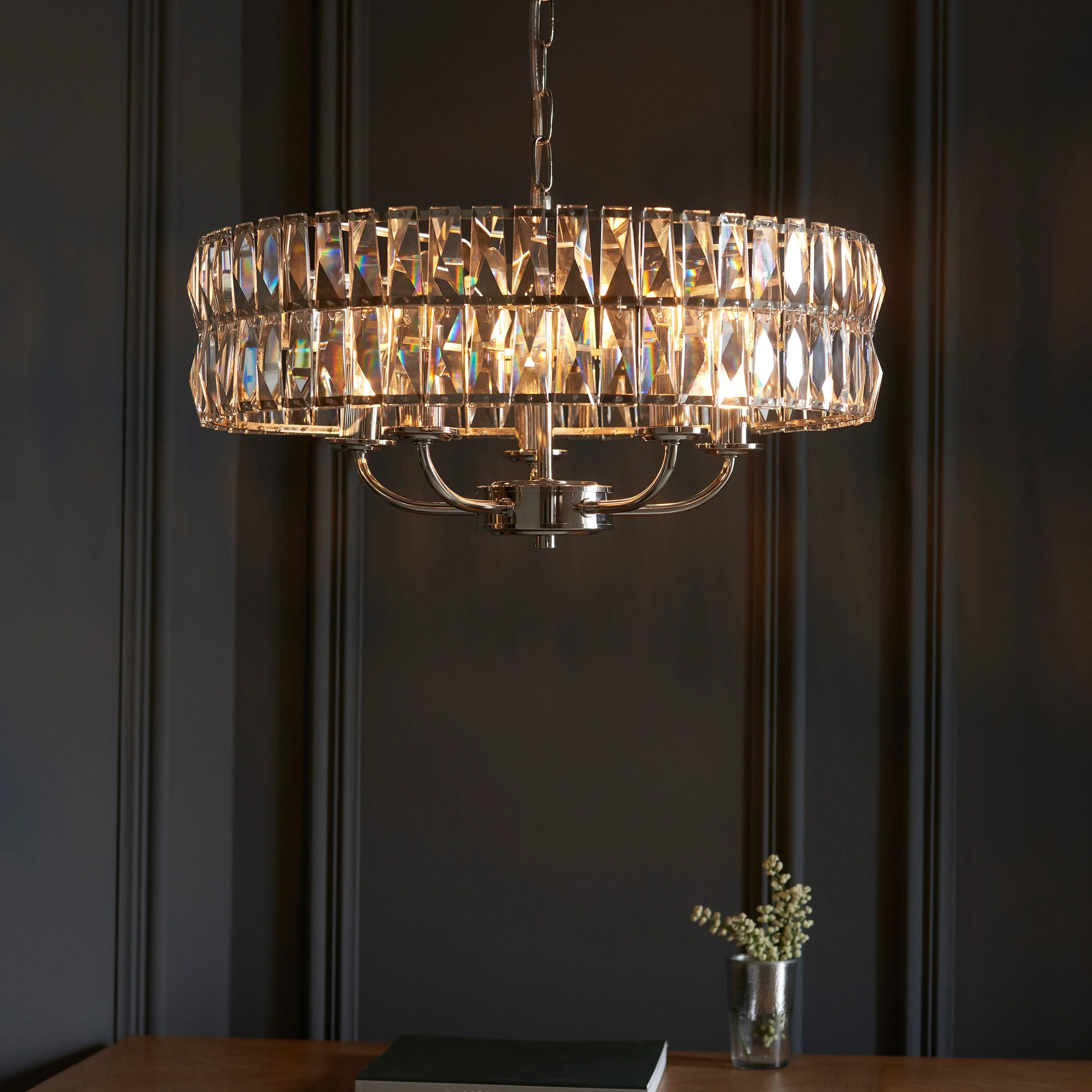 Clifton 5 Pendant Light Bright Nickel - Image 3