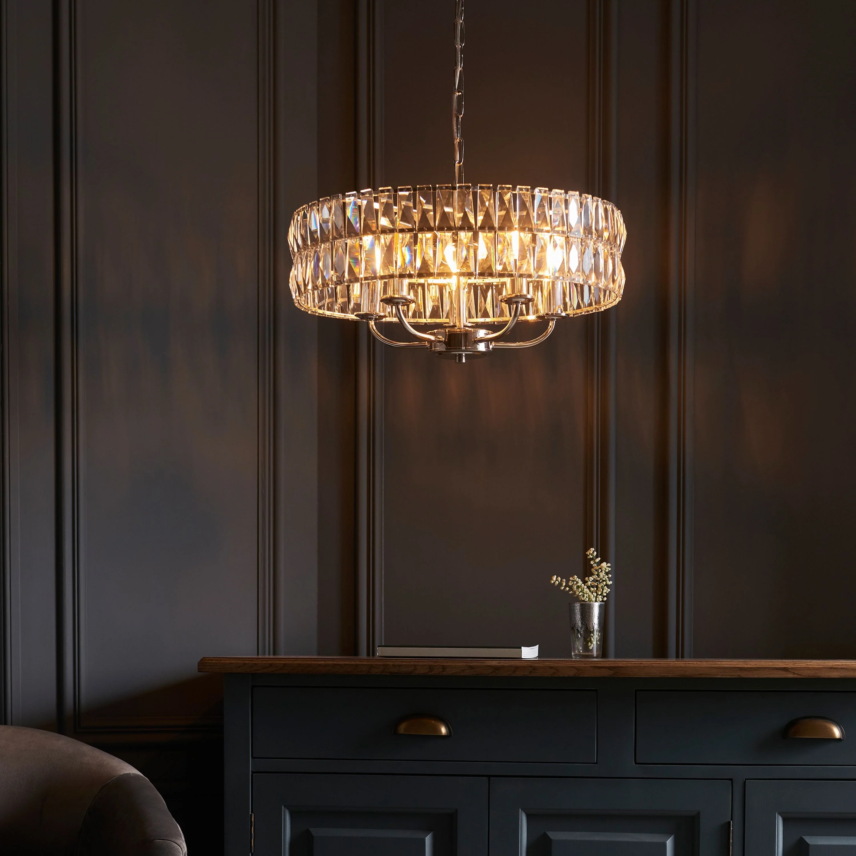 Clifton 5 Pendant Light Bright Nickel - Image 4