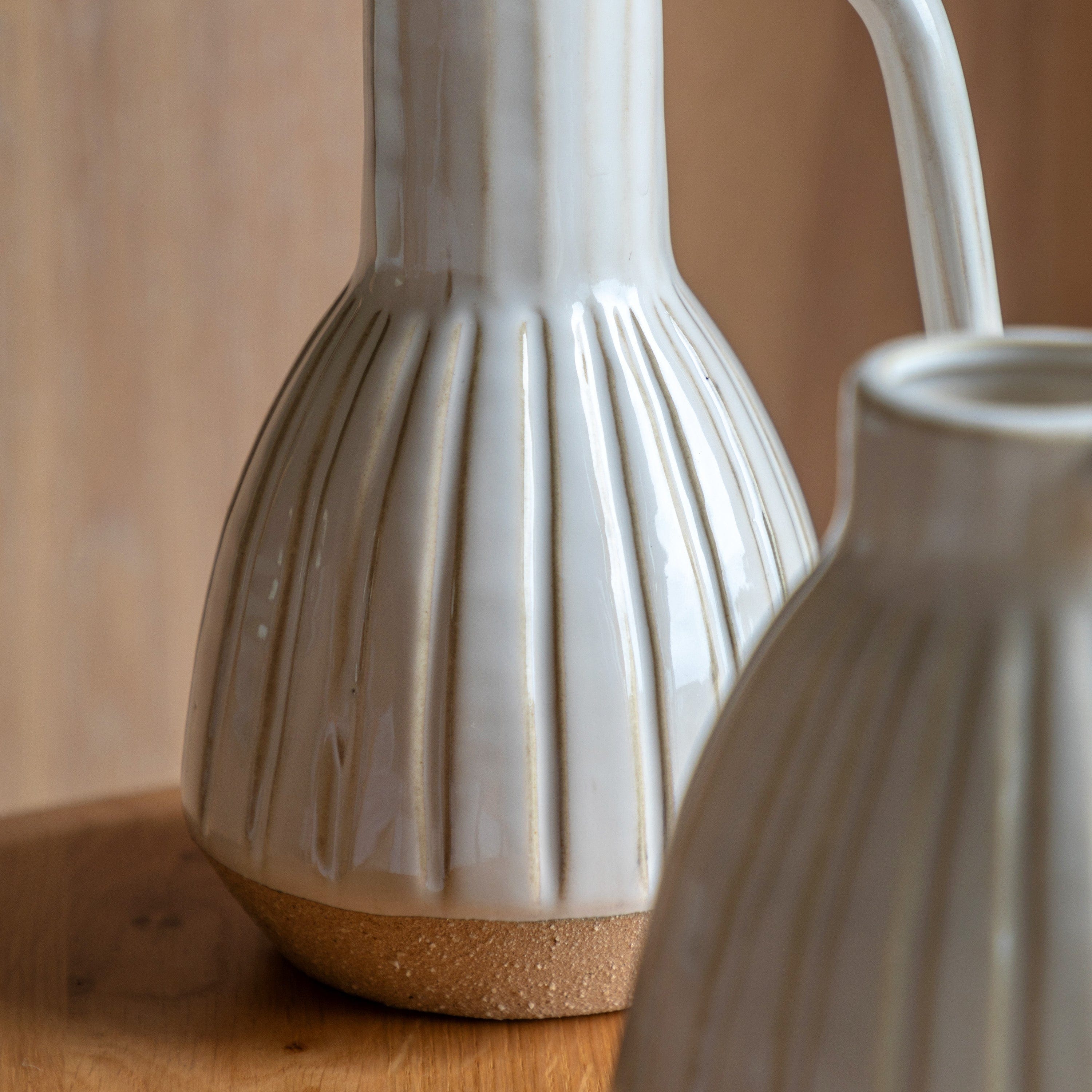 Cromer Ceramic Handled Vase White Small - Image 3