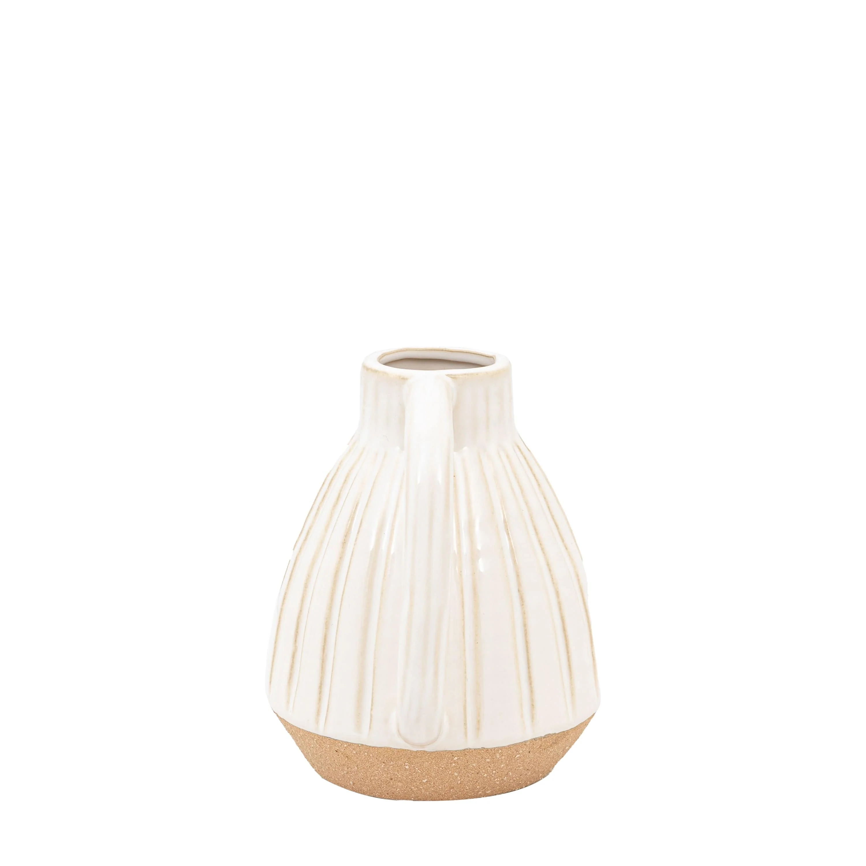 Cromer Ceramic Handled Vase White Small - Image 6