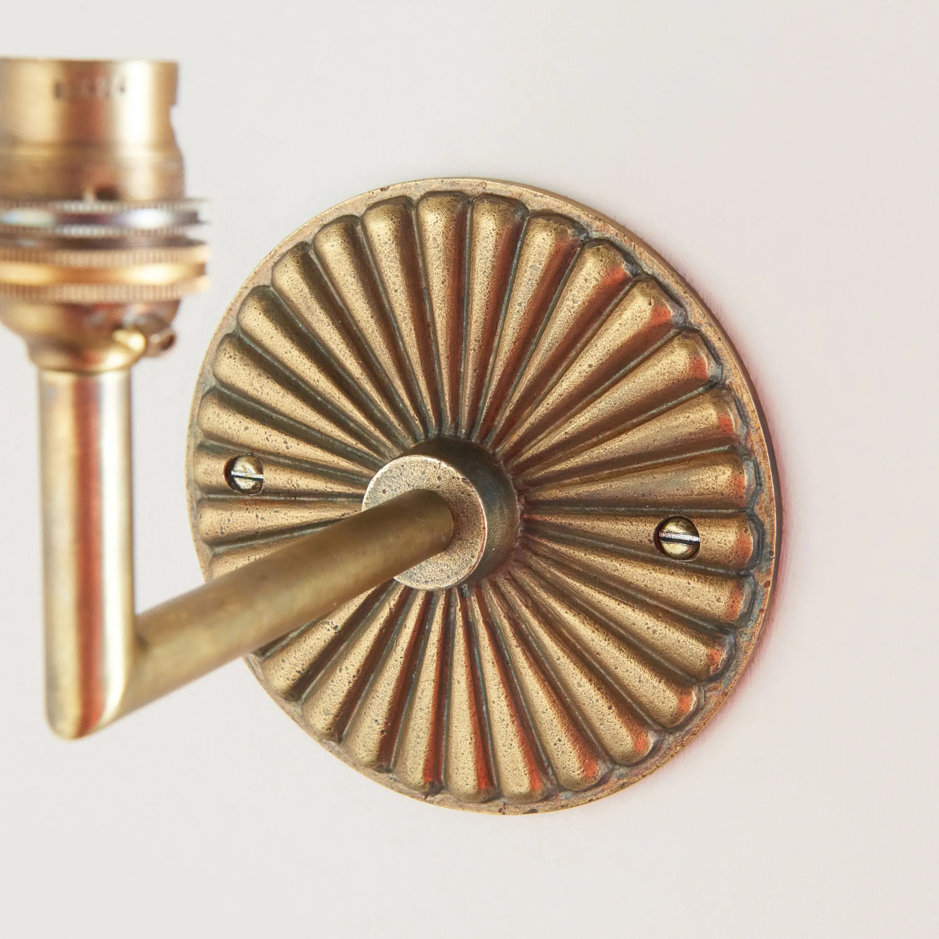 Dahlia Angle Wall Light Antique Brass - Image 2