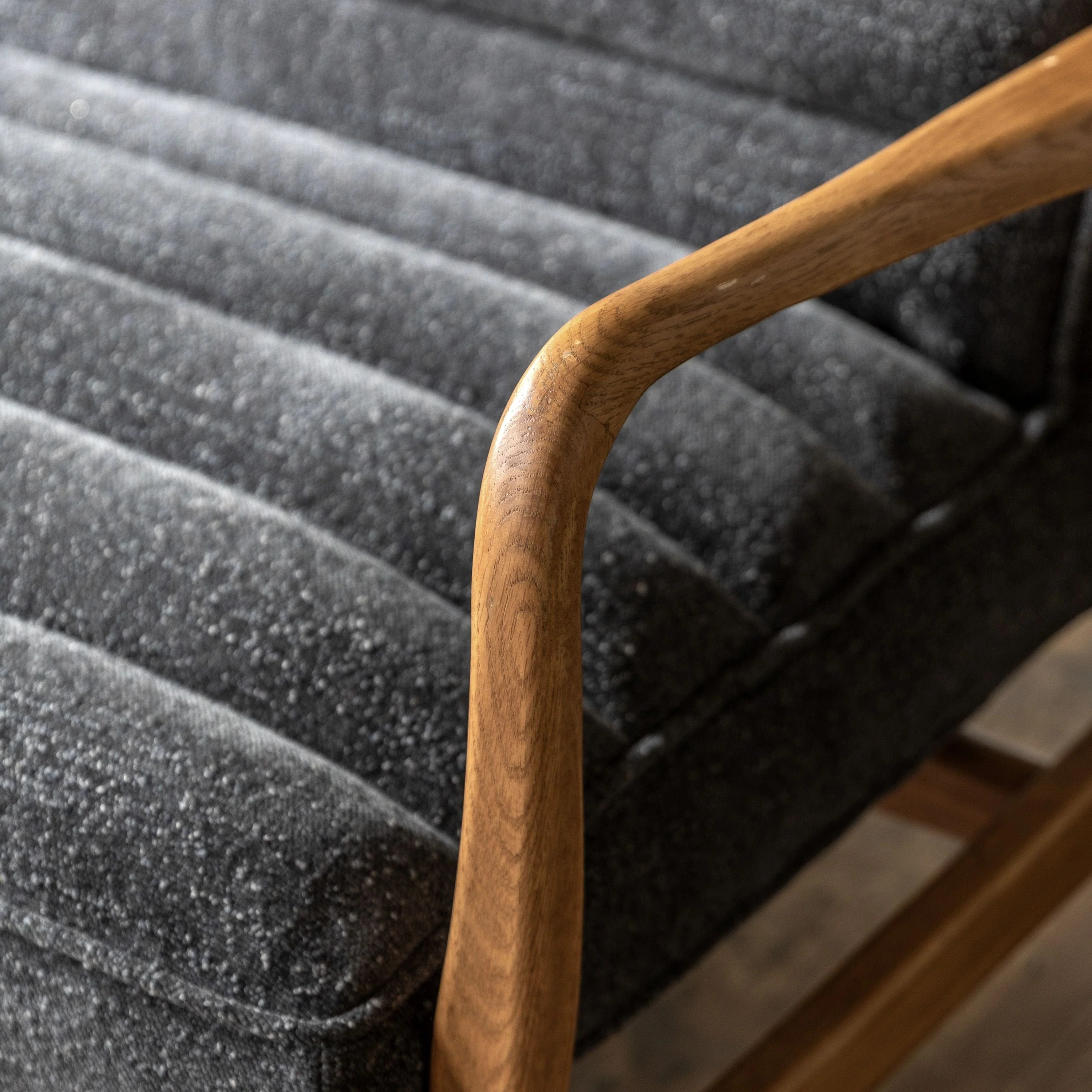 Datzun 2 Seater Charcoal Boucle - Image 4