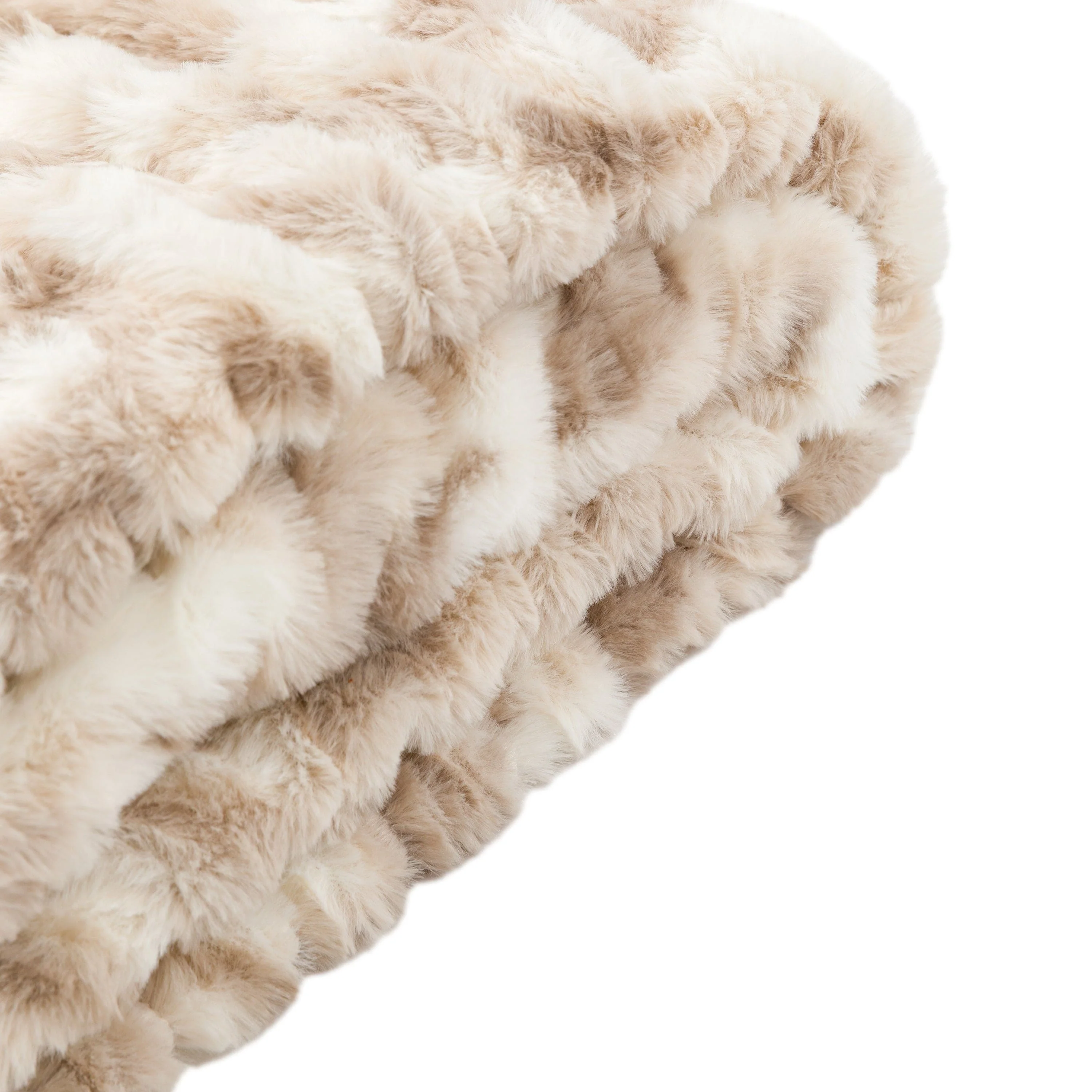 Deco Luxe Ruched Faux Fur Throw - Image 6