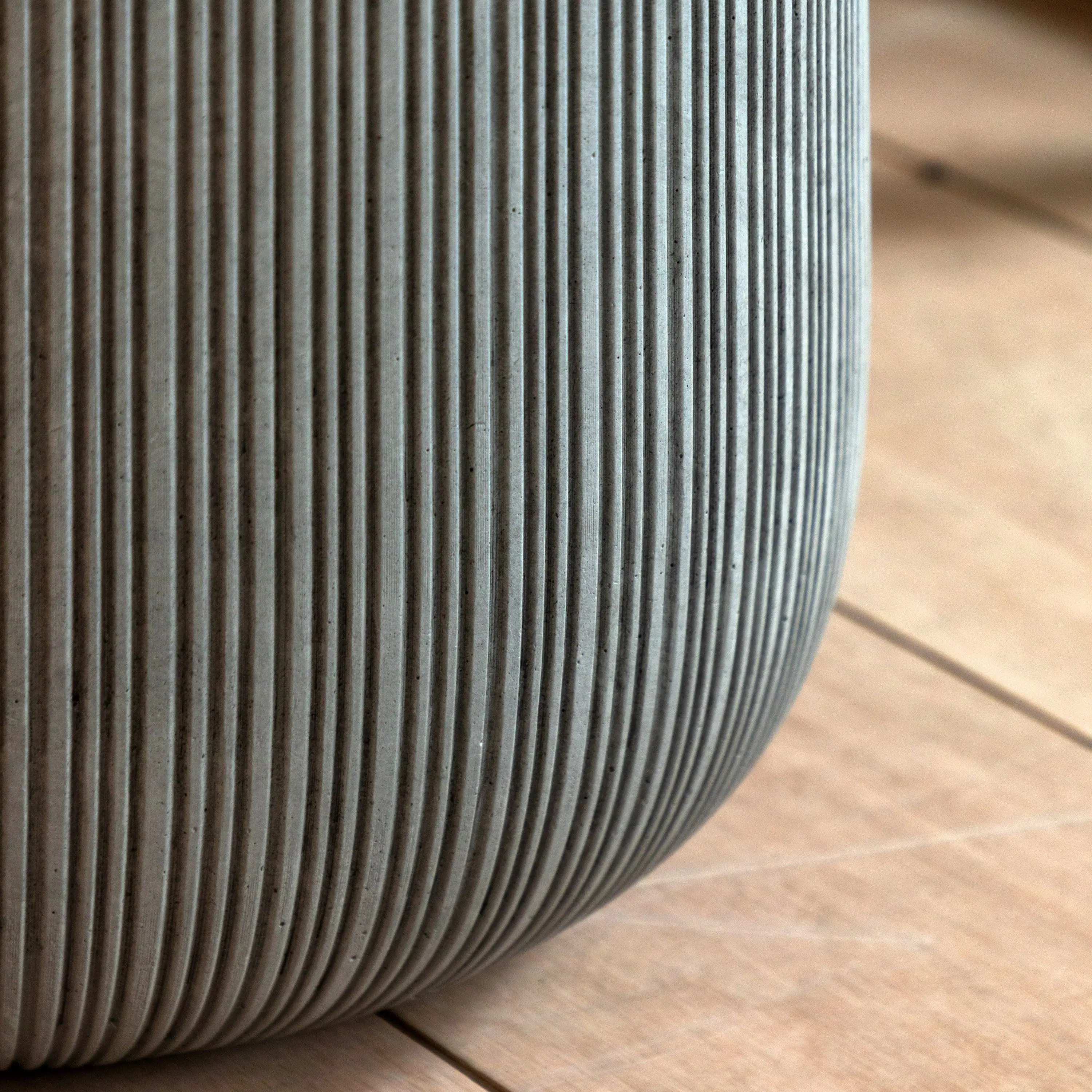 Denia Ribbed Outdoor Planter Grey - Image 4