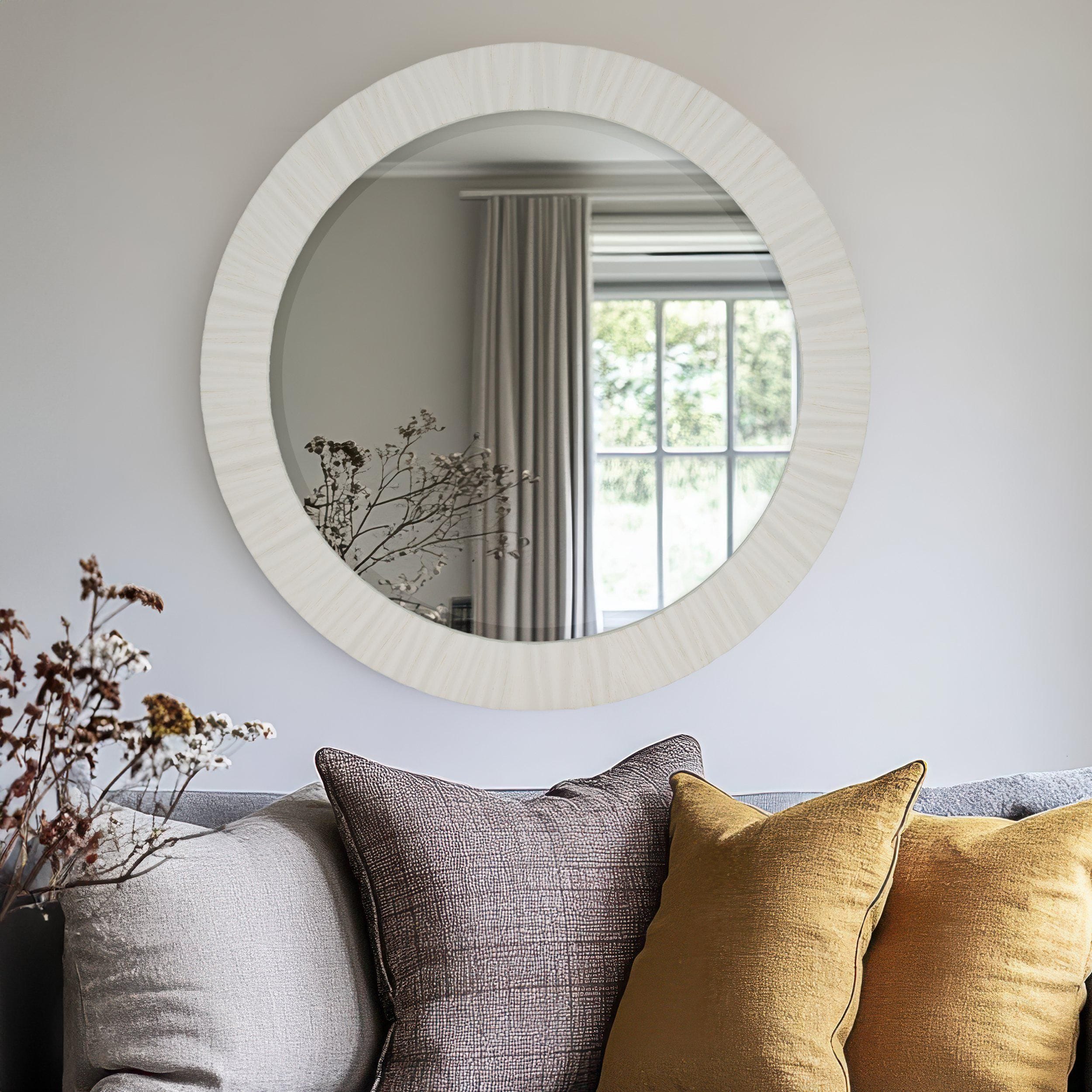Durham Mirror Off White