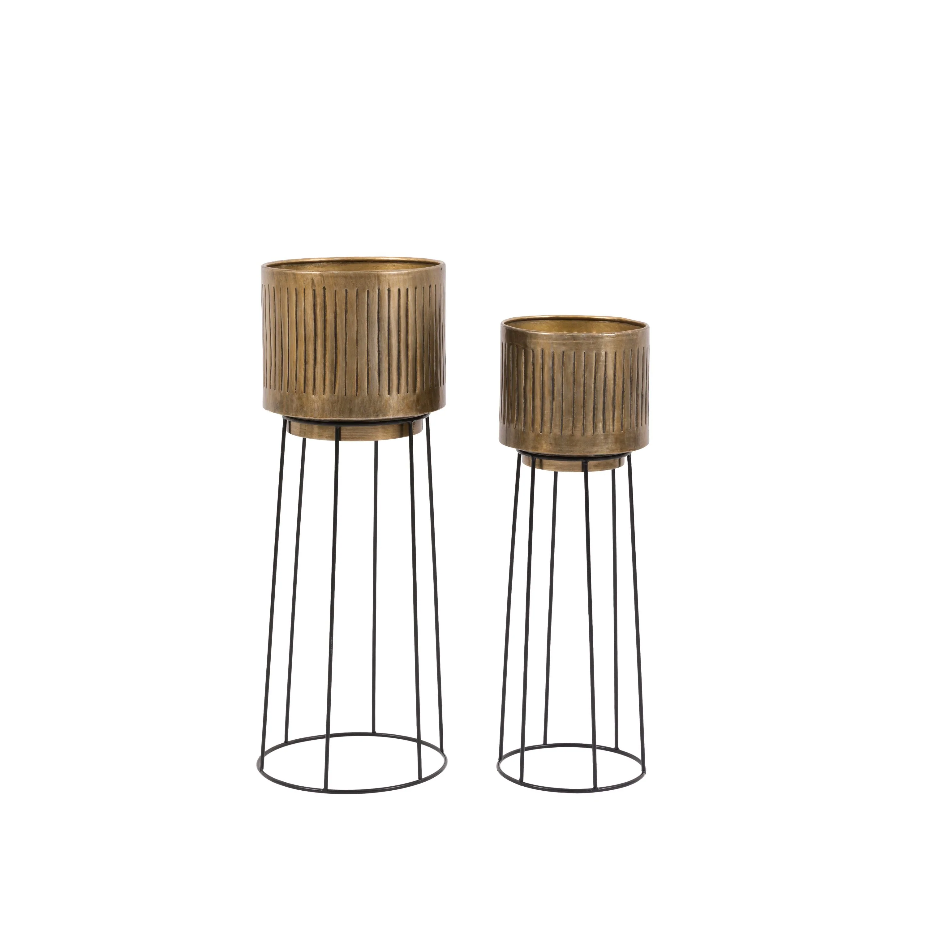 Elda Planters Gold Set of 2