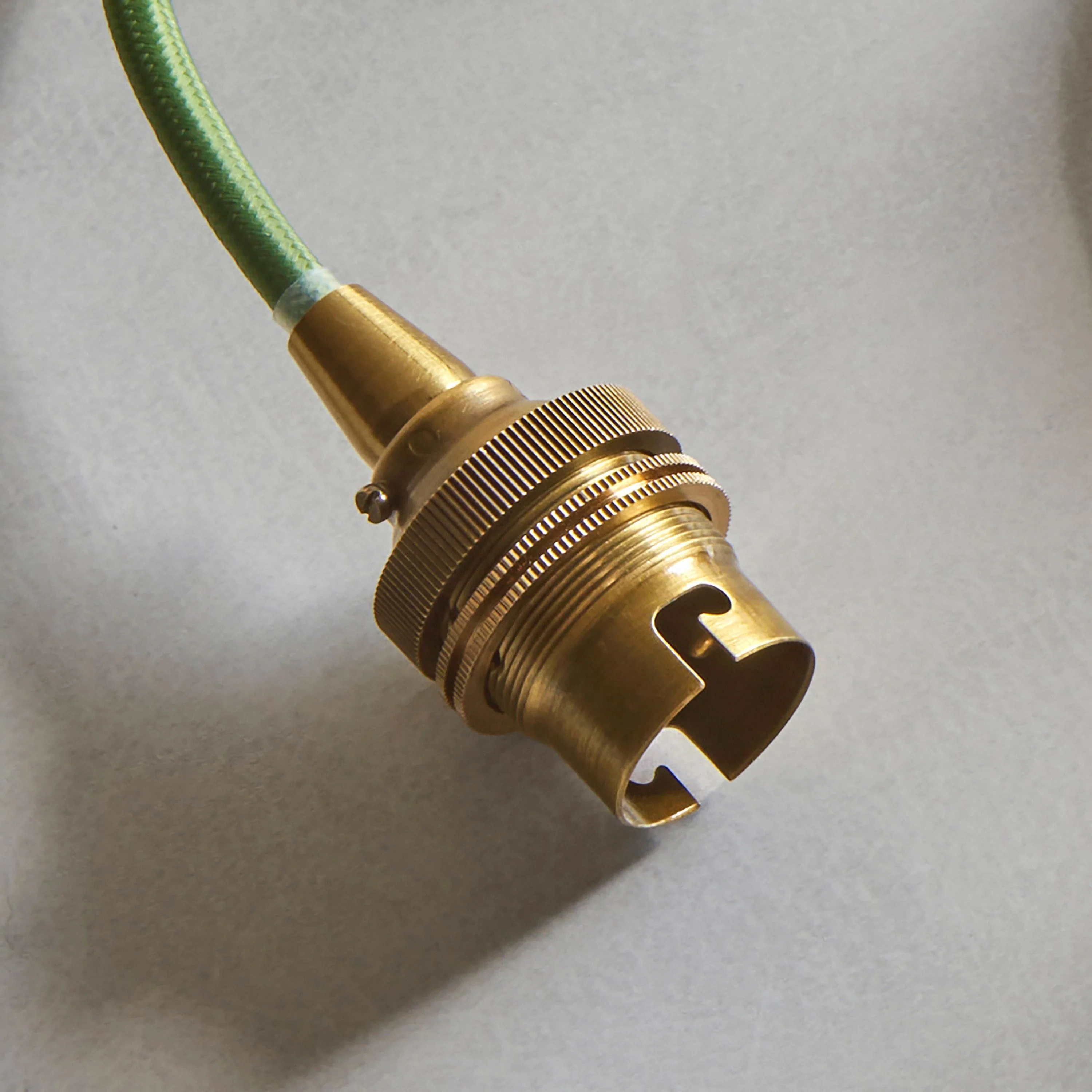 Eltham 1 Pendant Brushed Aged Brass Green Flex