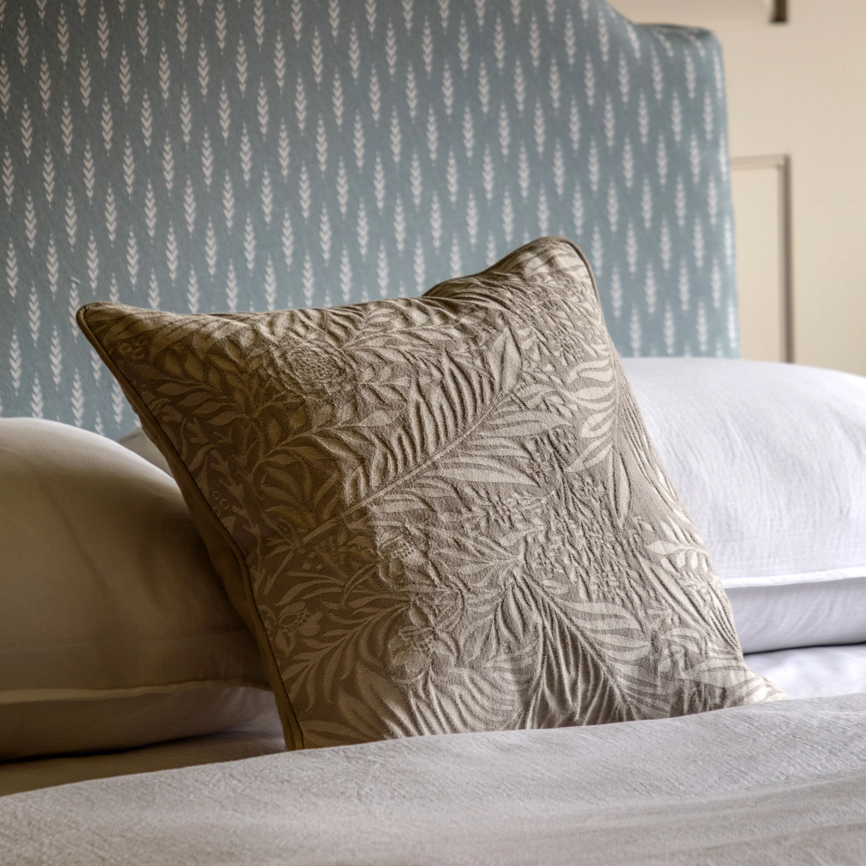 Fallow Leaf Woven Cushion Natural - Image 2