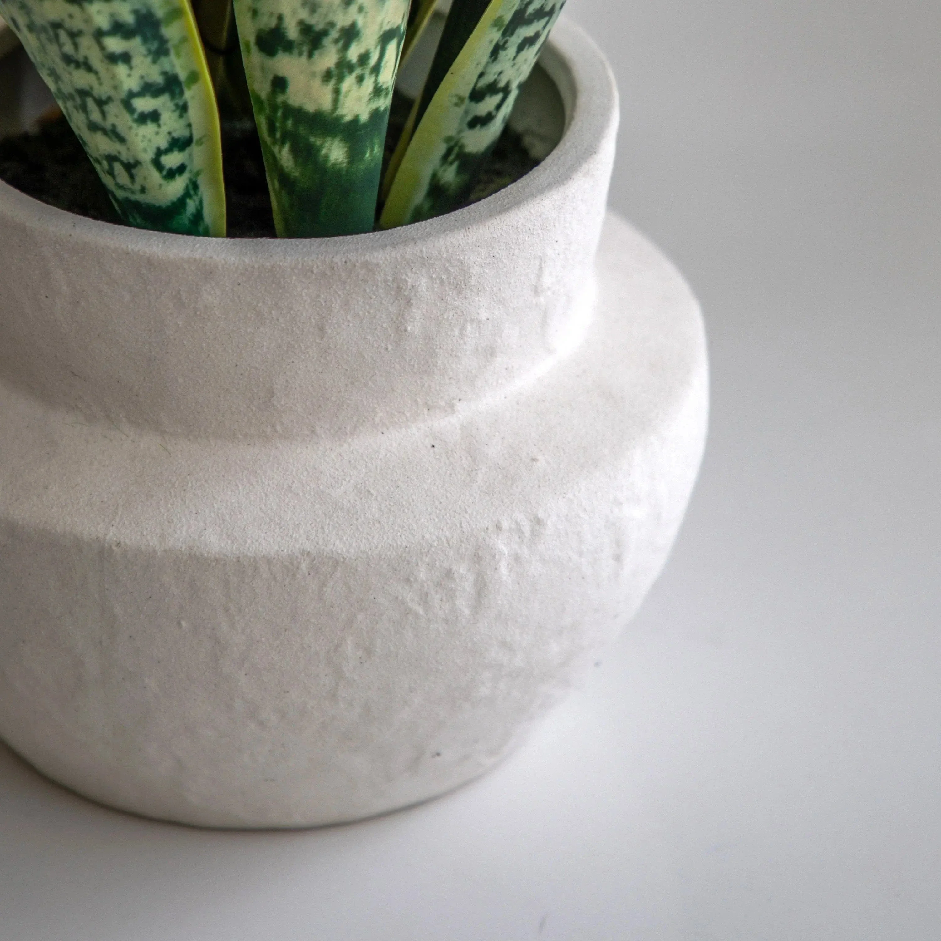 Faux Snake Plant in Ceramic Pot - Image 2