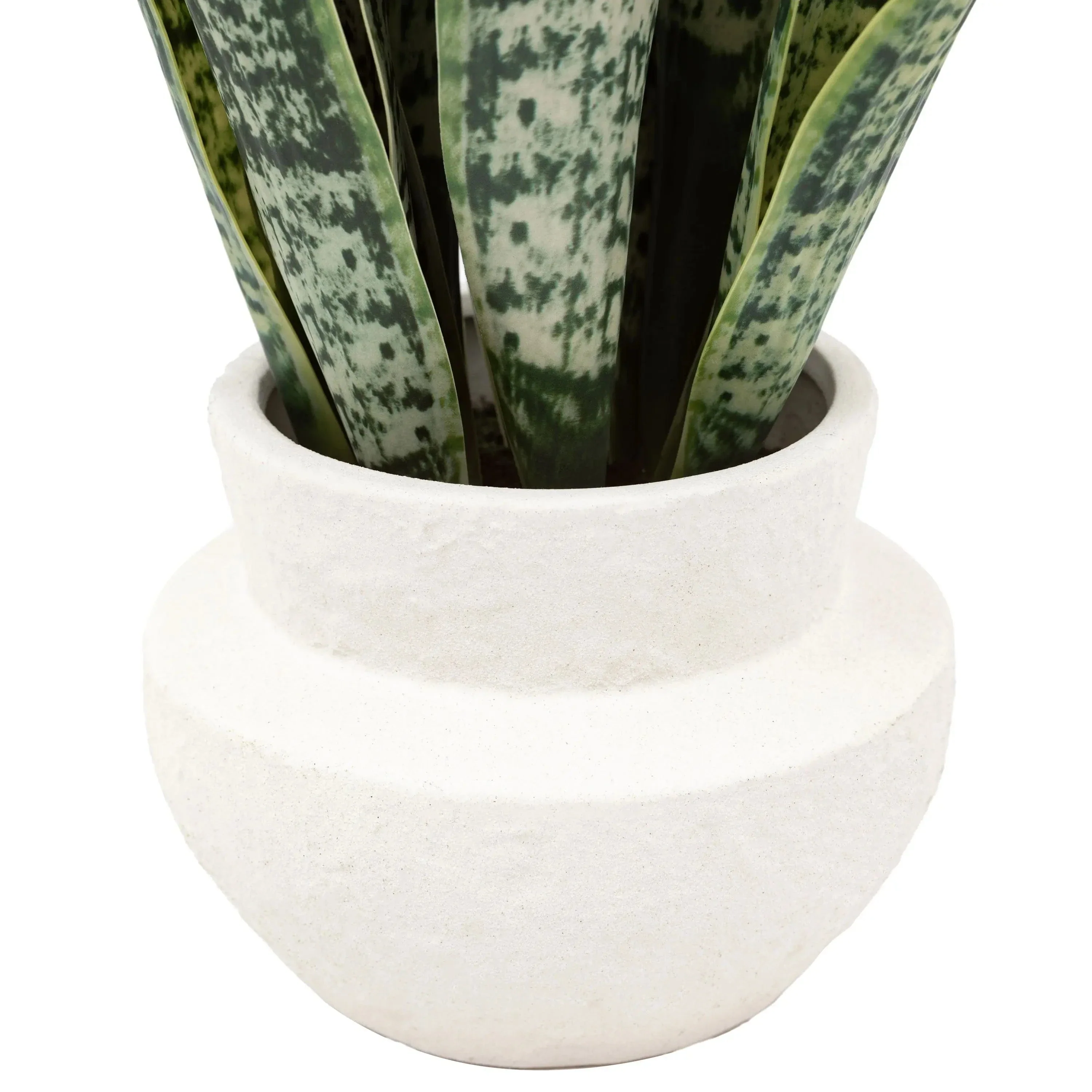 Faux Snake Plant in Ceramic Pot - Image 6