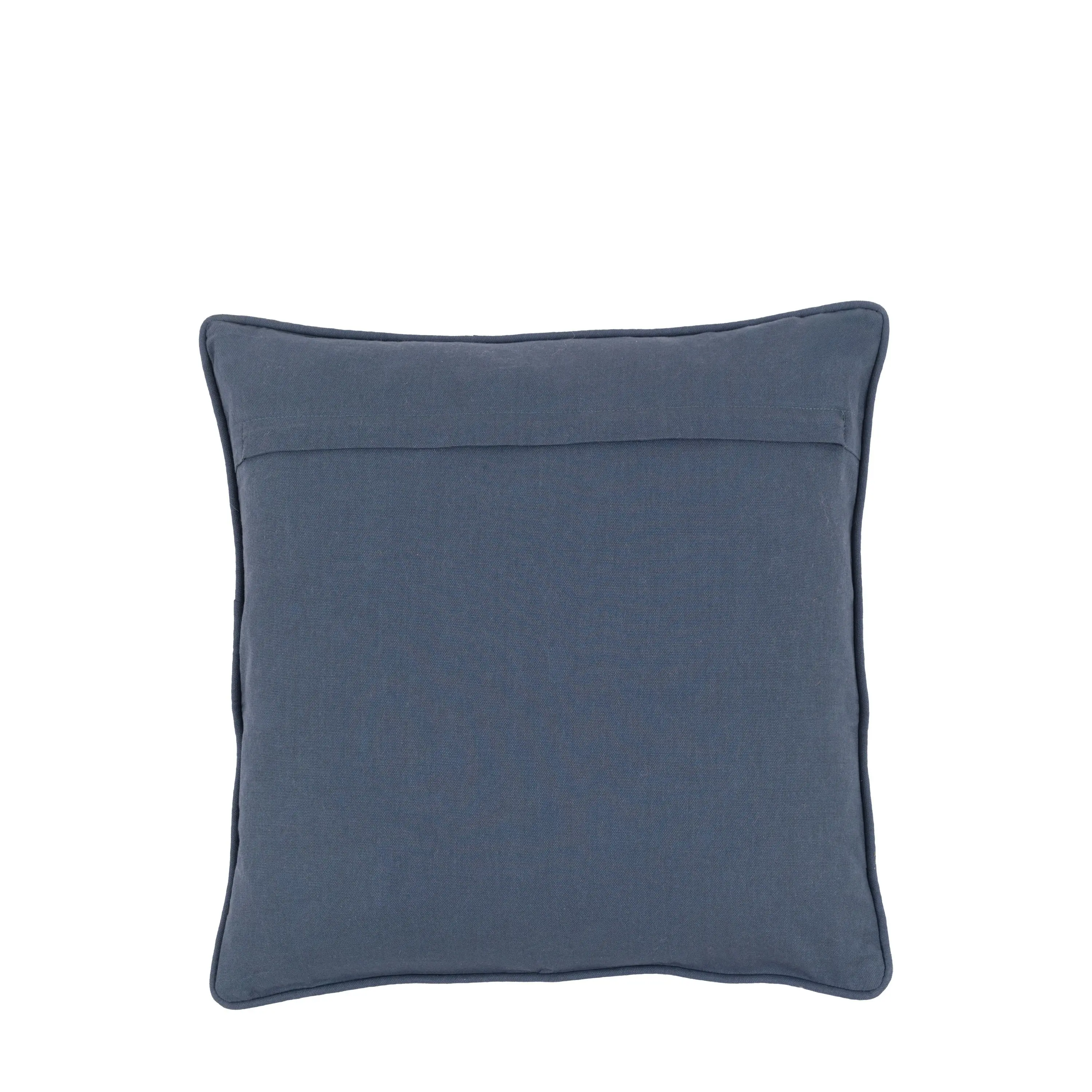 Fleur Embroidered Cushion Ink Blue - Image 5