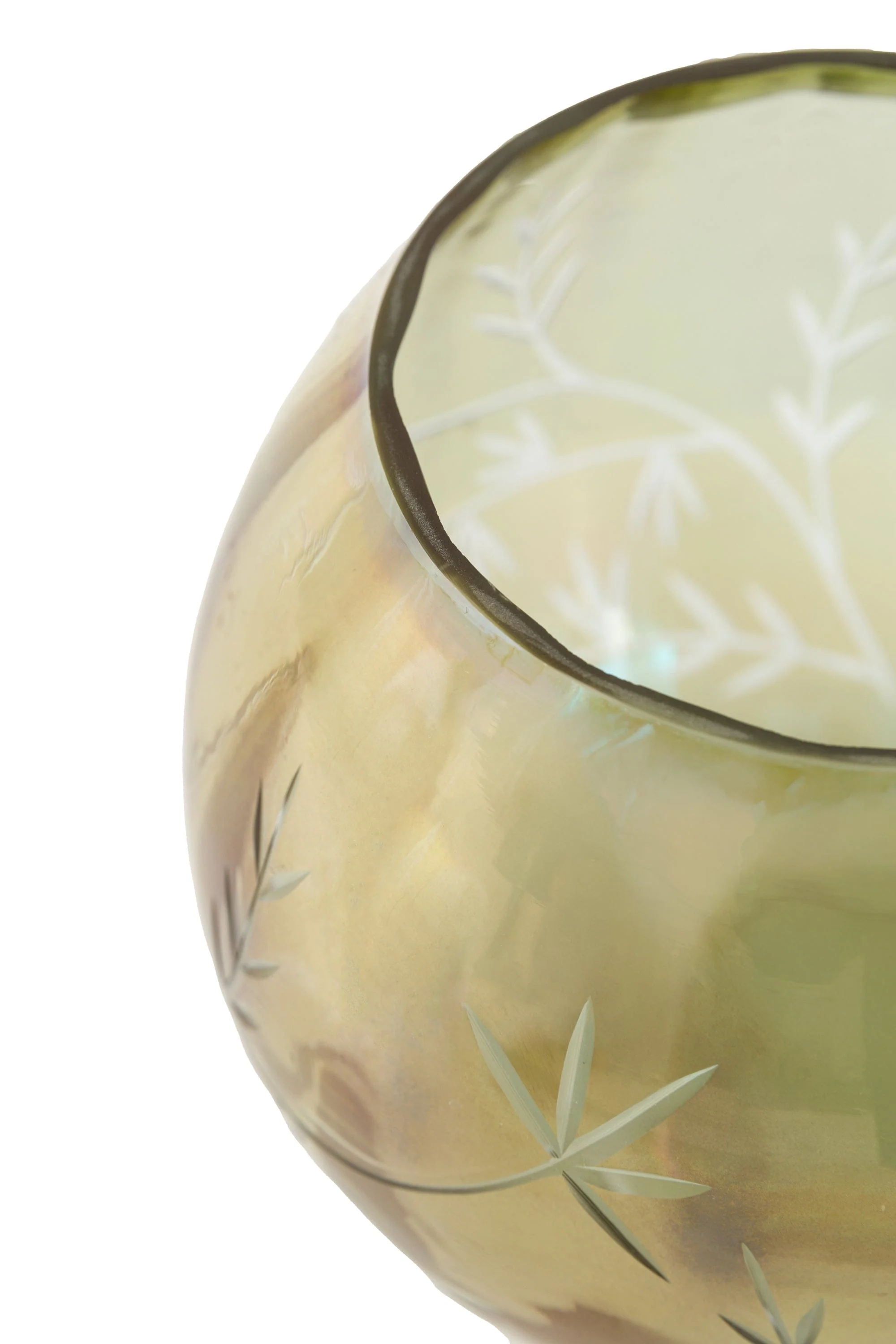 Floral Etched Iridescent Tealight Holder Large - Image 7