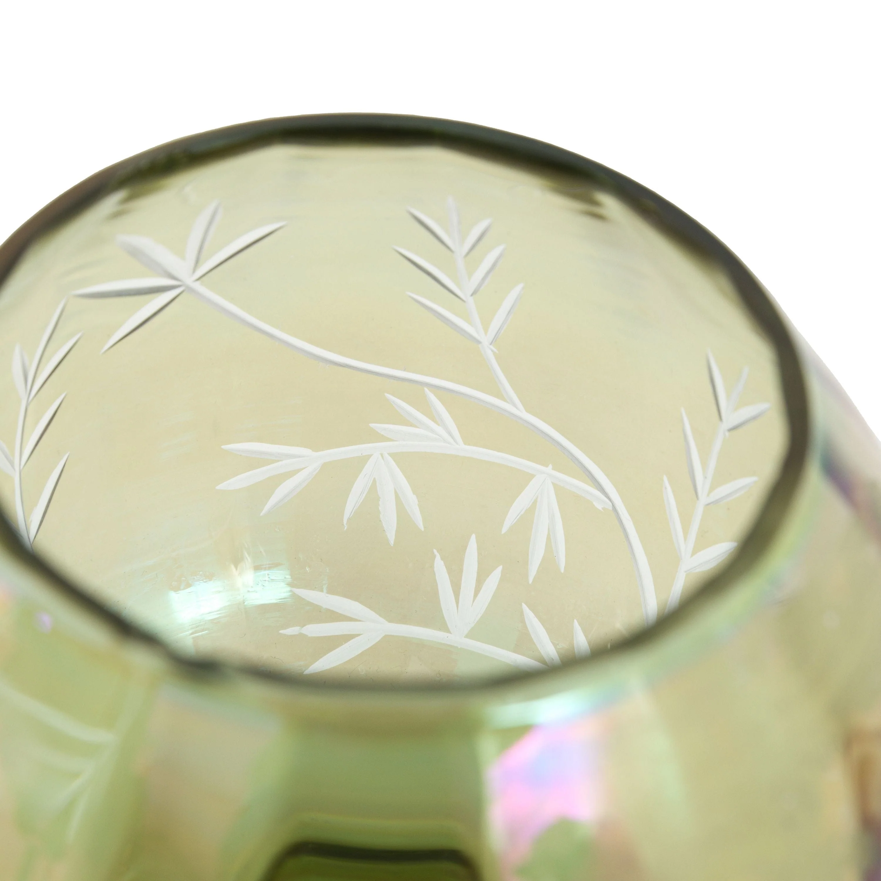 Floral Etched Iridescent Tealight Holder Small - Image 5