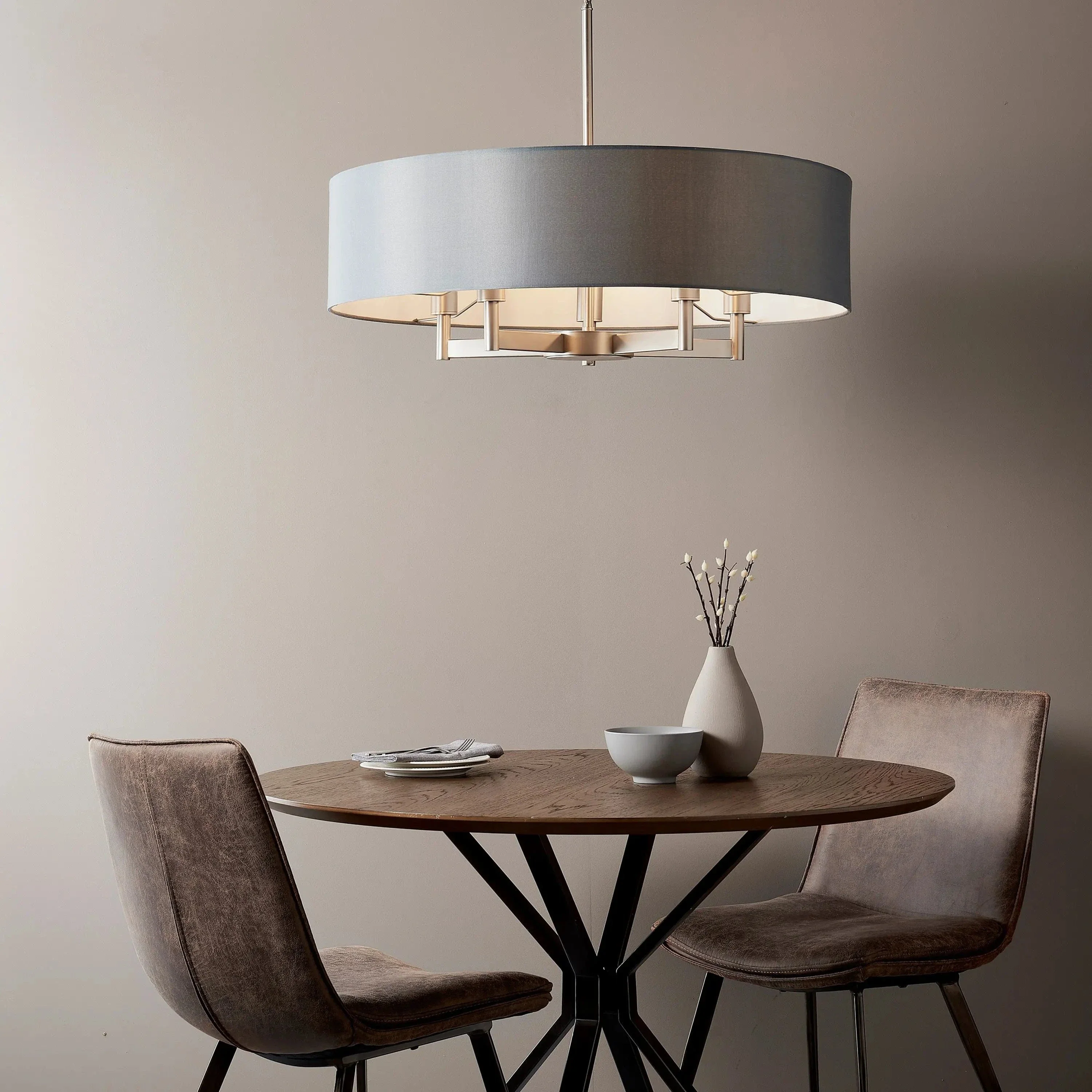 Grande 5 Pendant Light Matt Nickel