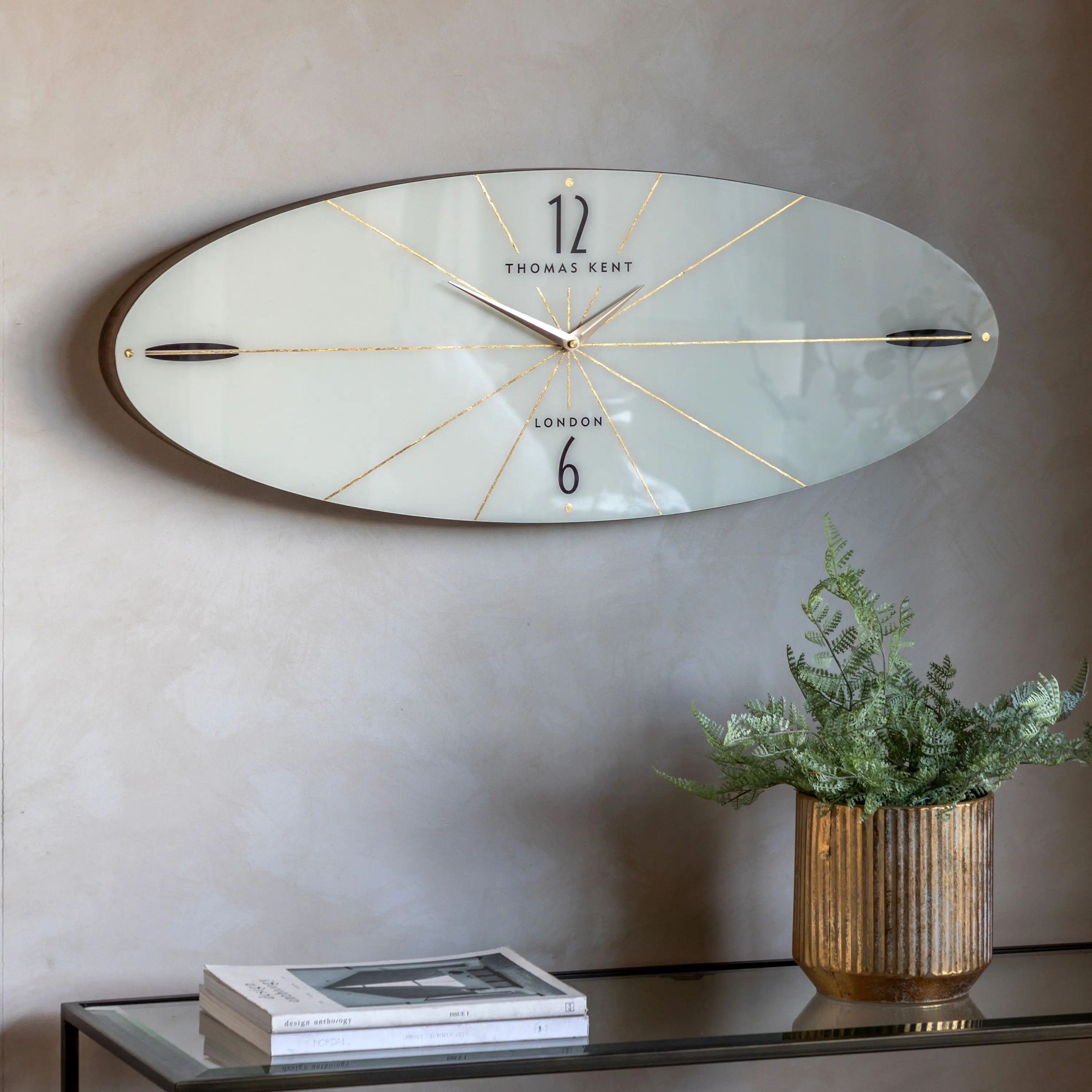 Greenwich Ellipse Wall Clock Snow White - Image 2