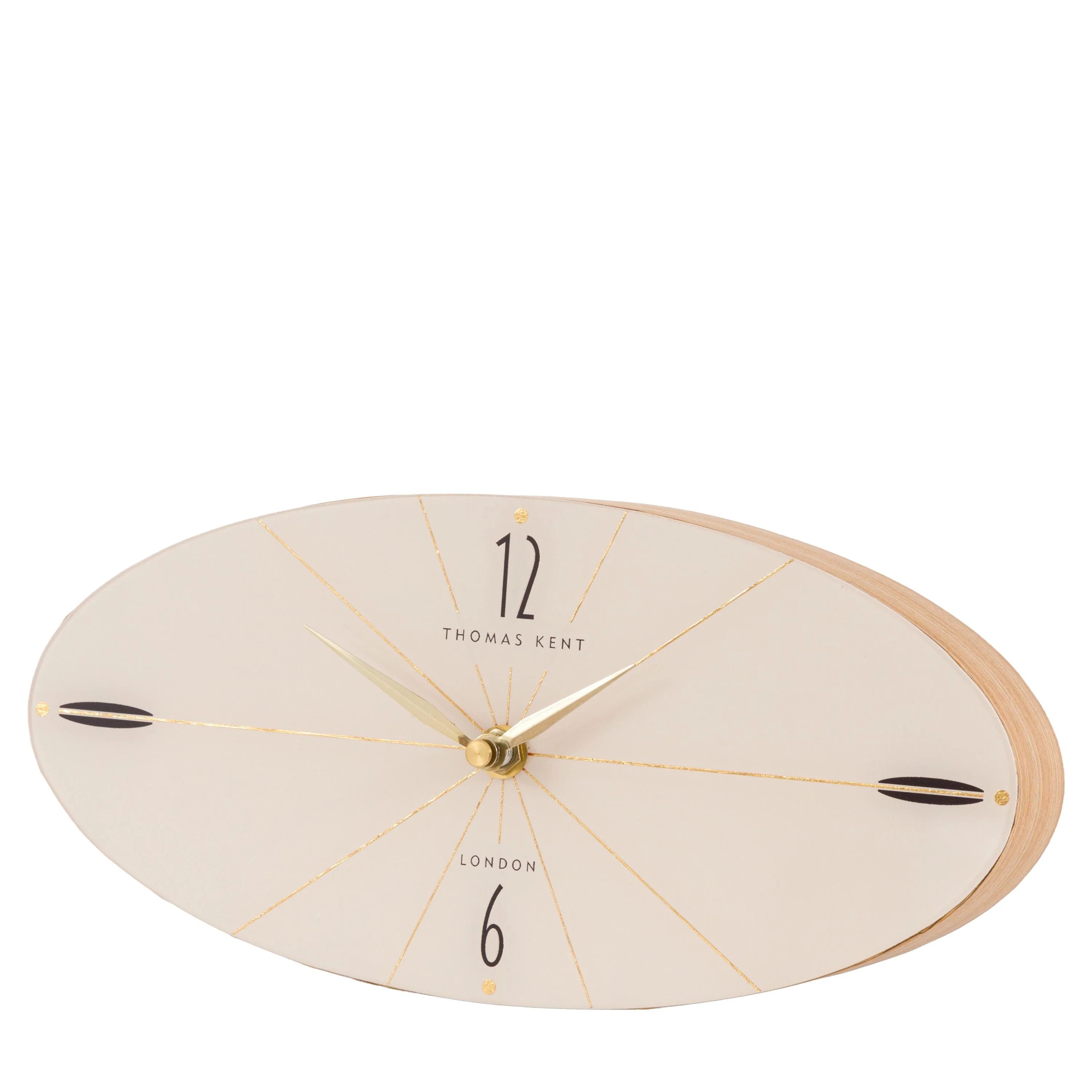 Greenwich Mantel Clock Oak Stripe 11 inches - Image 8