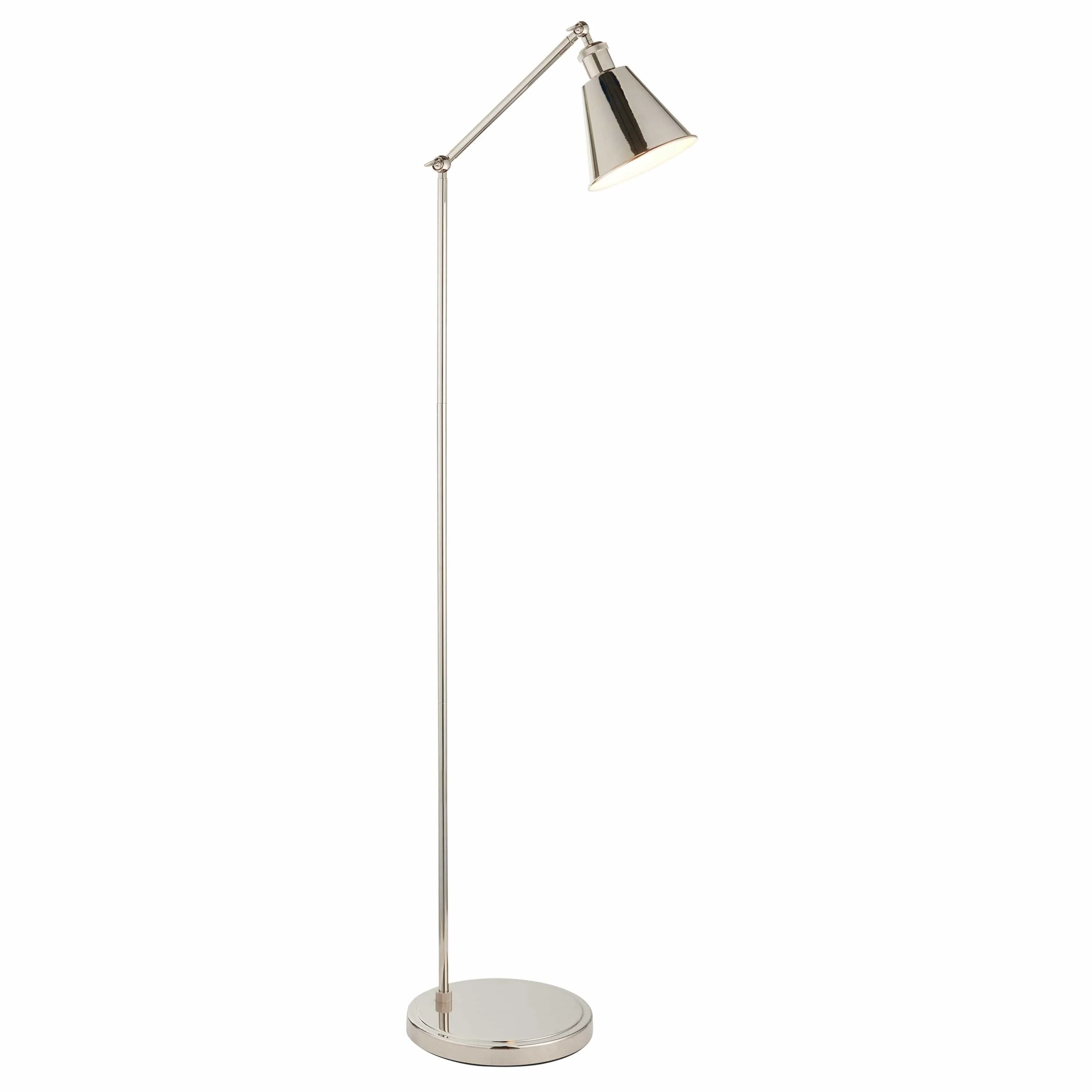 Halle Task Floor Lamp Bright Nickel - Image 2
