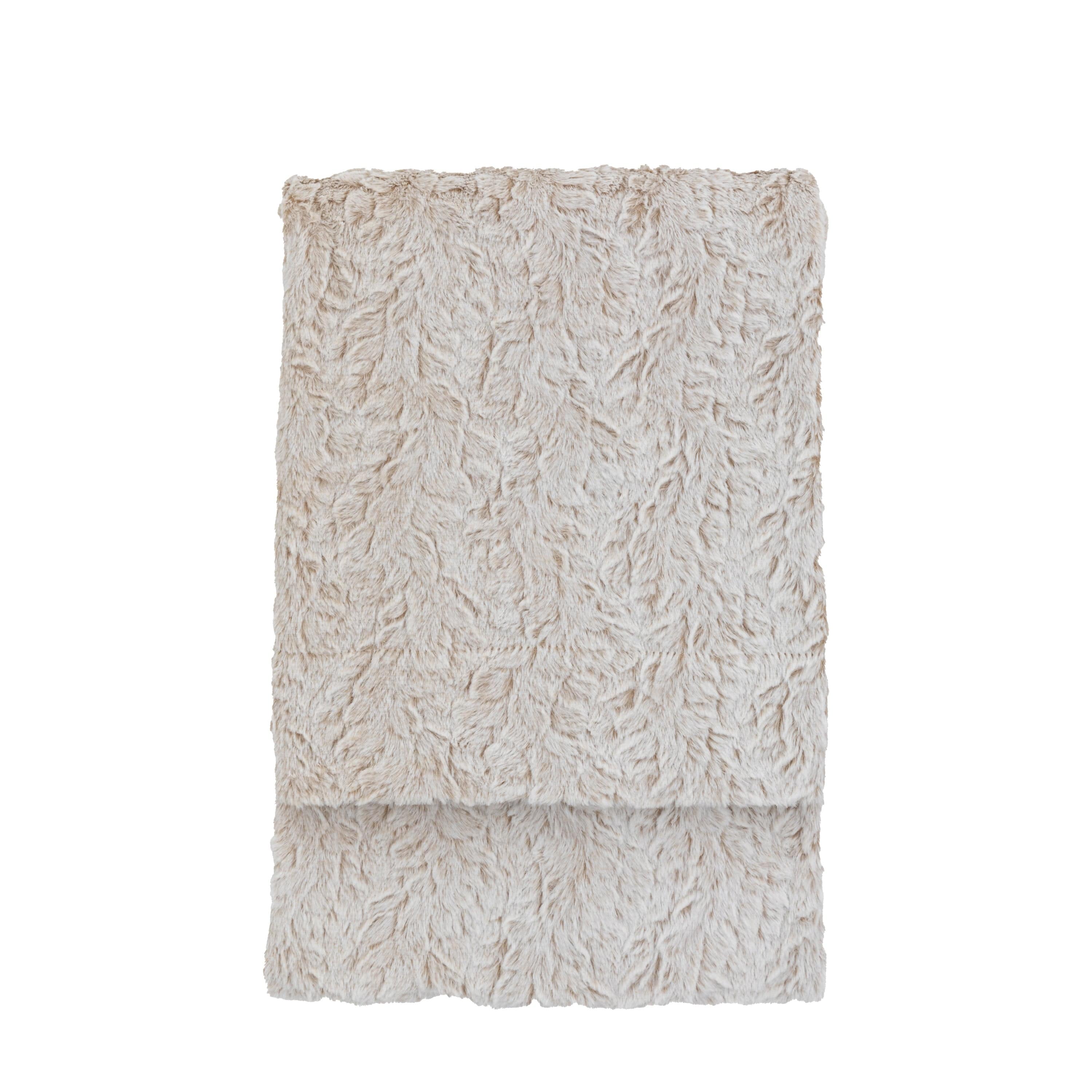 Hampshire Faux Fur Throw Natural - Image 2