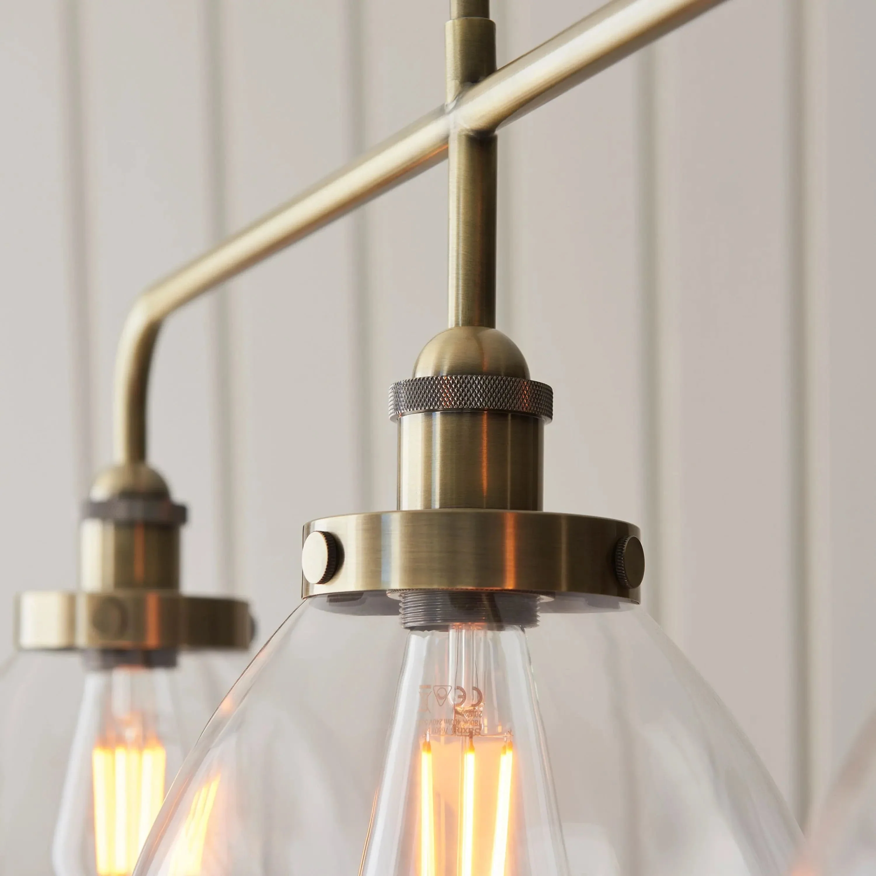 Handsom Linear 3 Pendant Light Antique Brass - Image 6