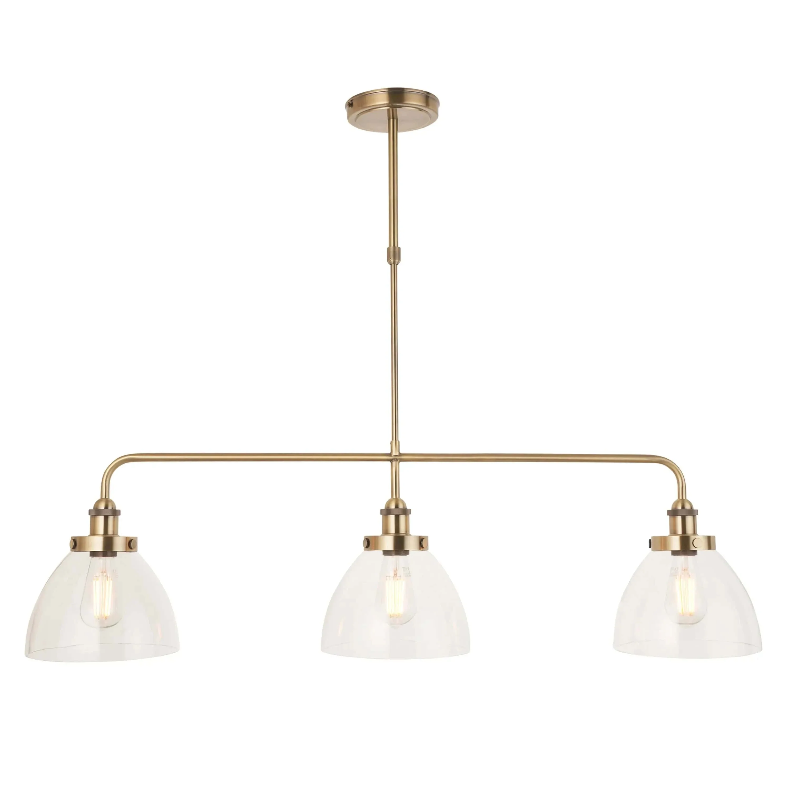 Handsom Linear 3 Pendant Light Antique Brass - Image 8