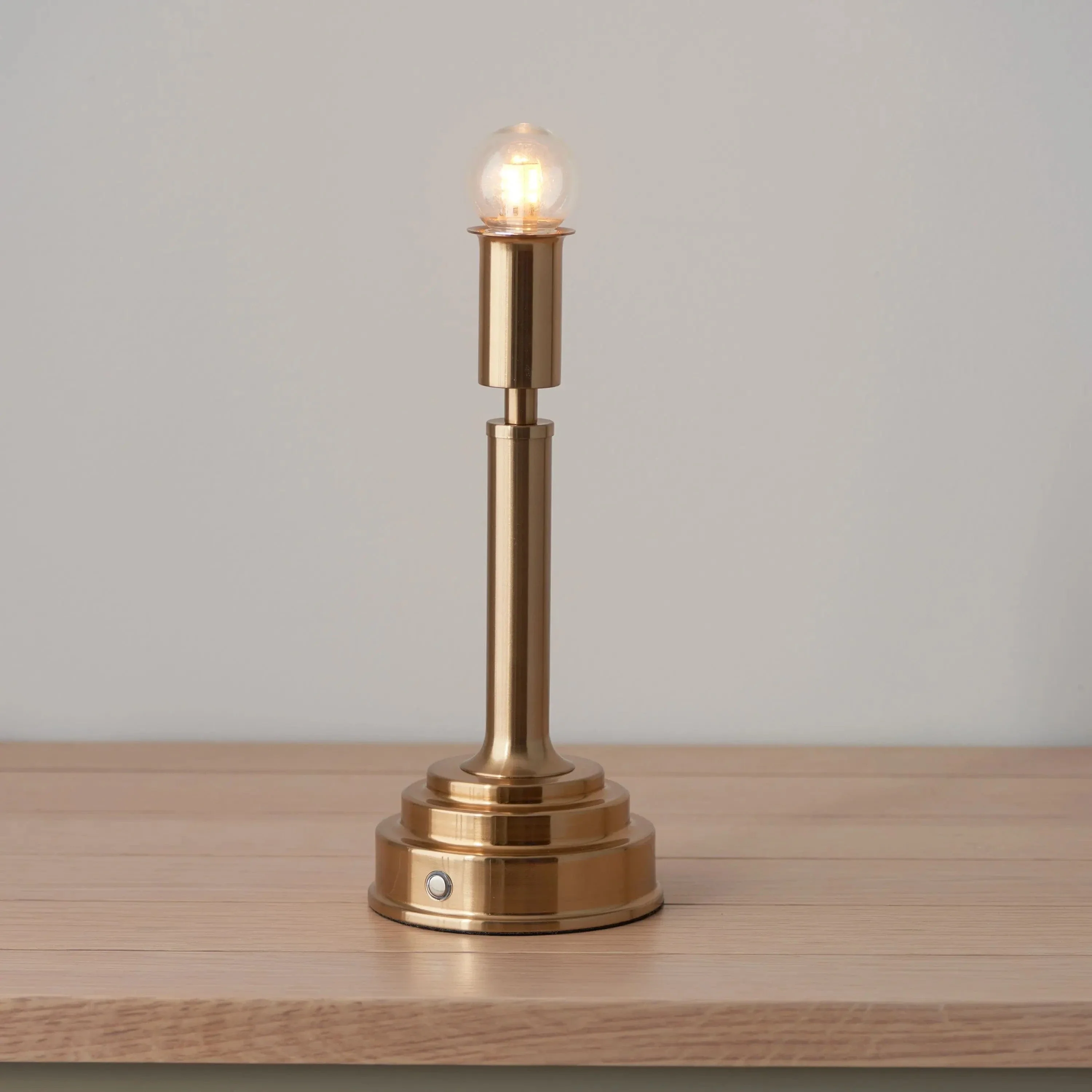 Heaton Rechargeable Table Lamp Base Brushed Brass
