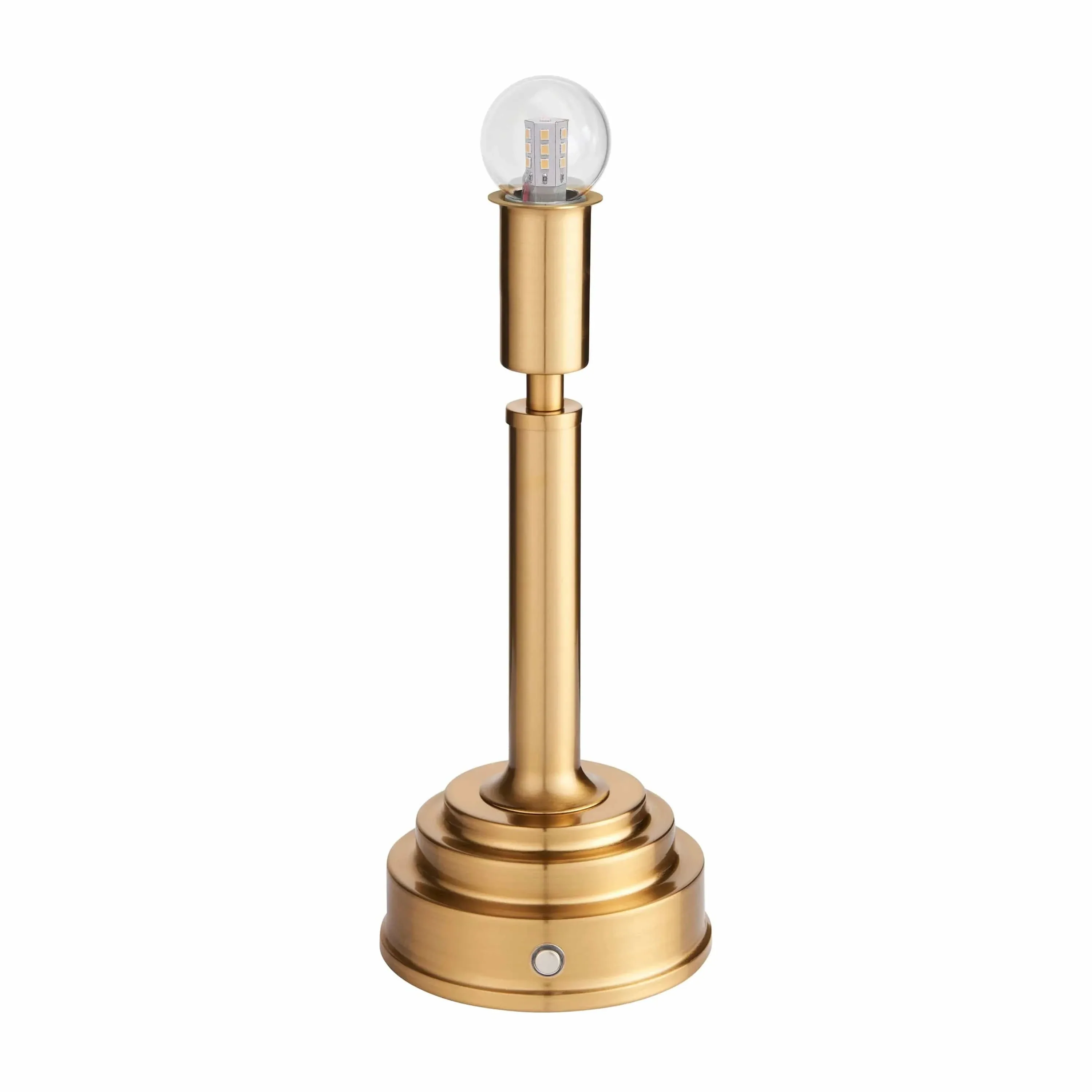 Heaton Rechargeable Table Lamp Base Brushed Brass - Image 2