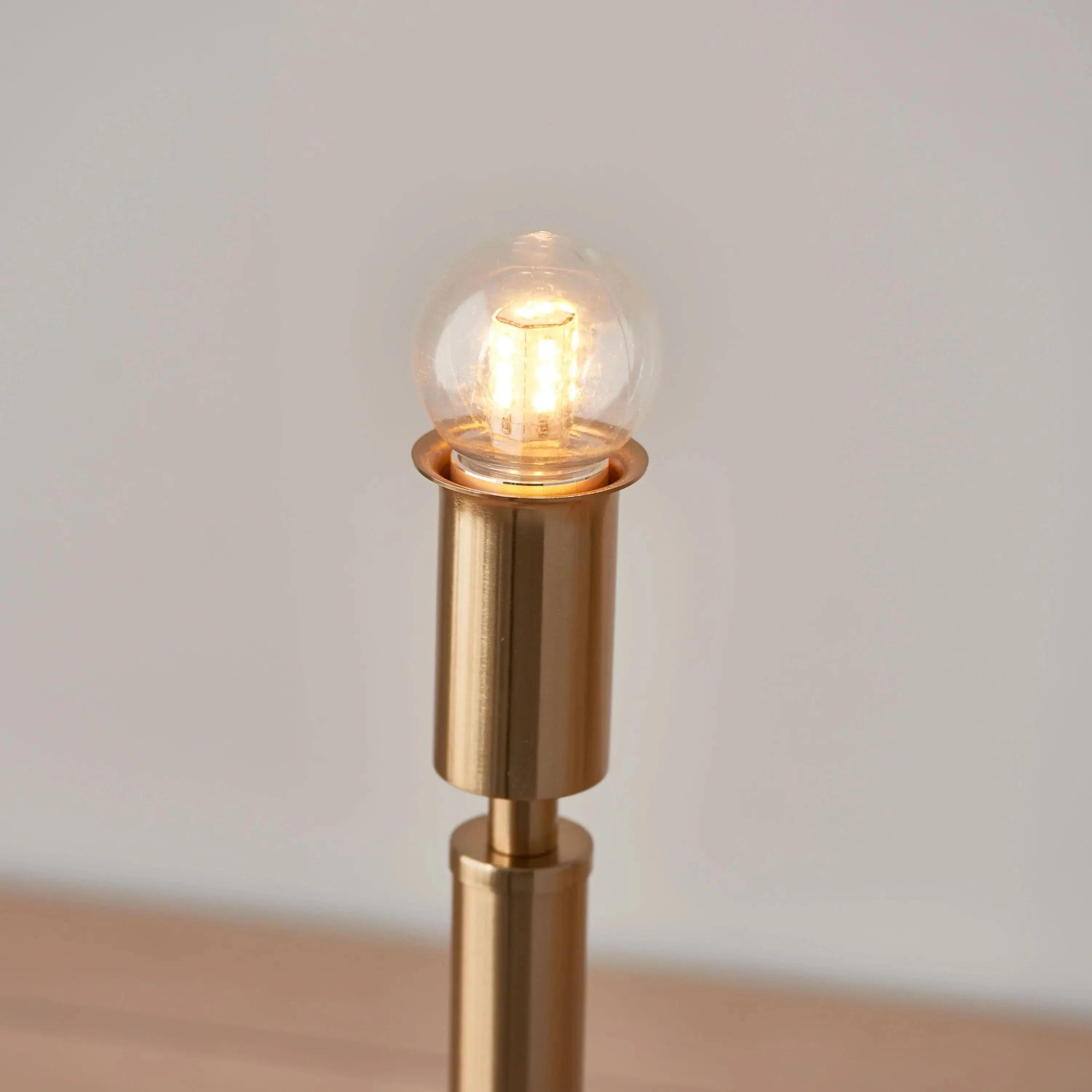 Heaton Rechargeable Table Lamp Base Brushed Brass - Image 3