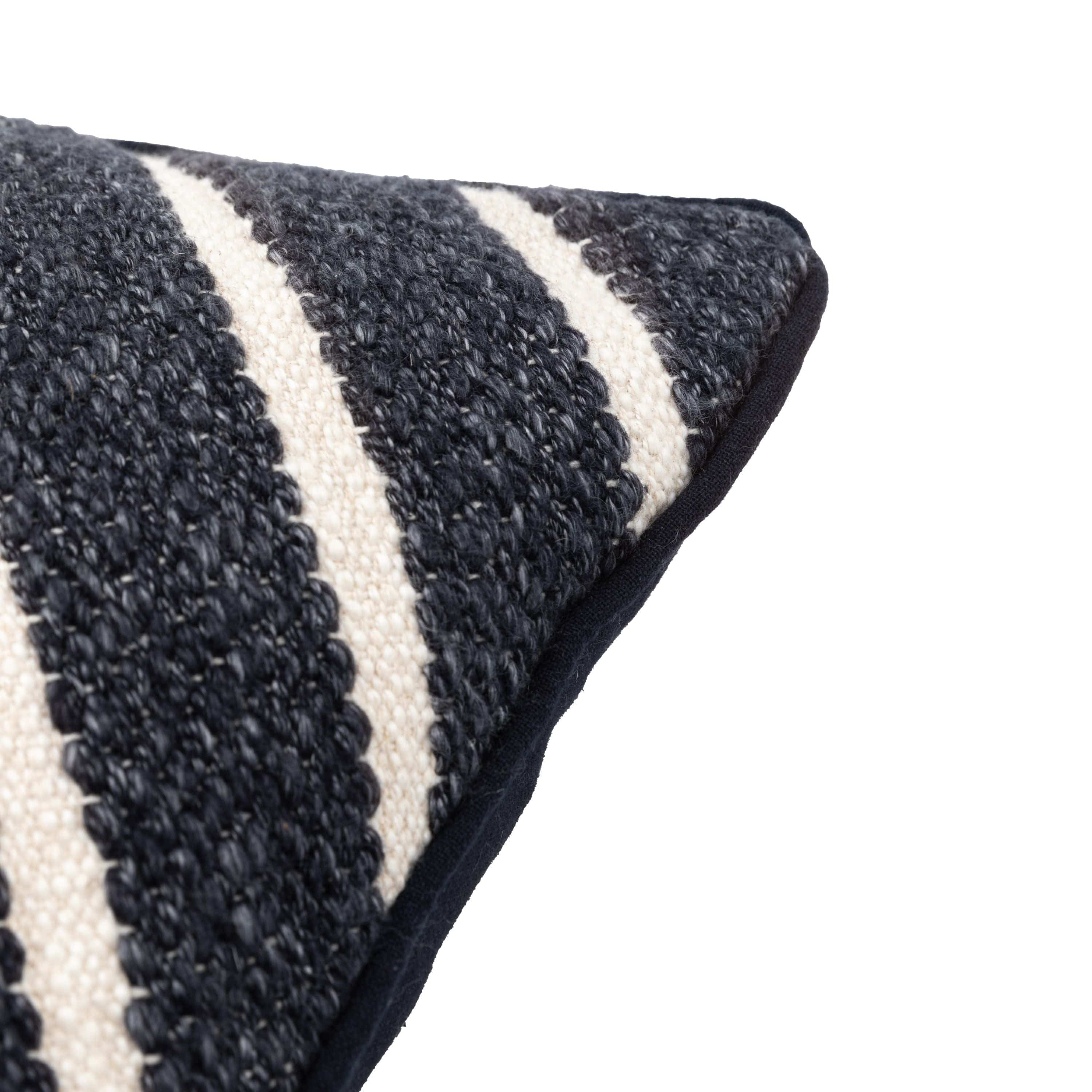 Hemsby Stripe Woven Cushion Ink - Image 6