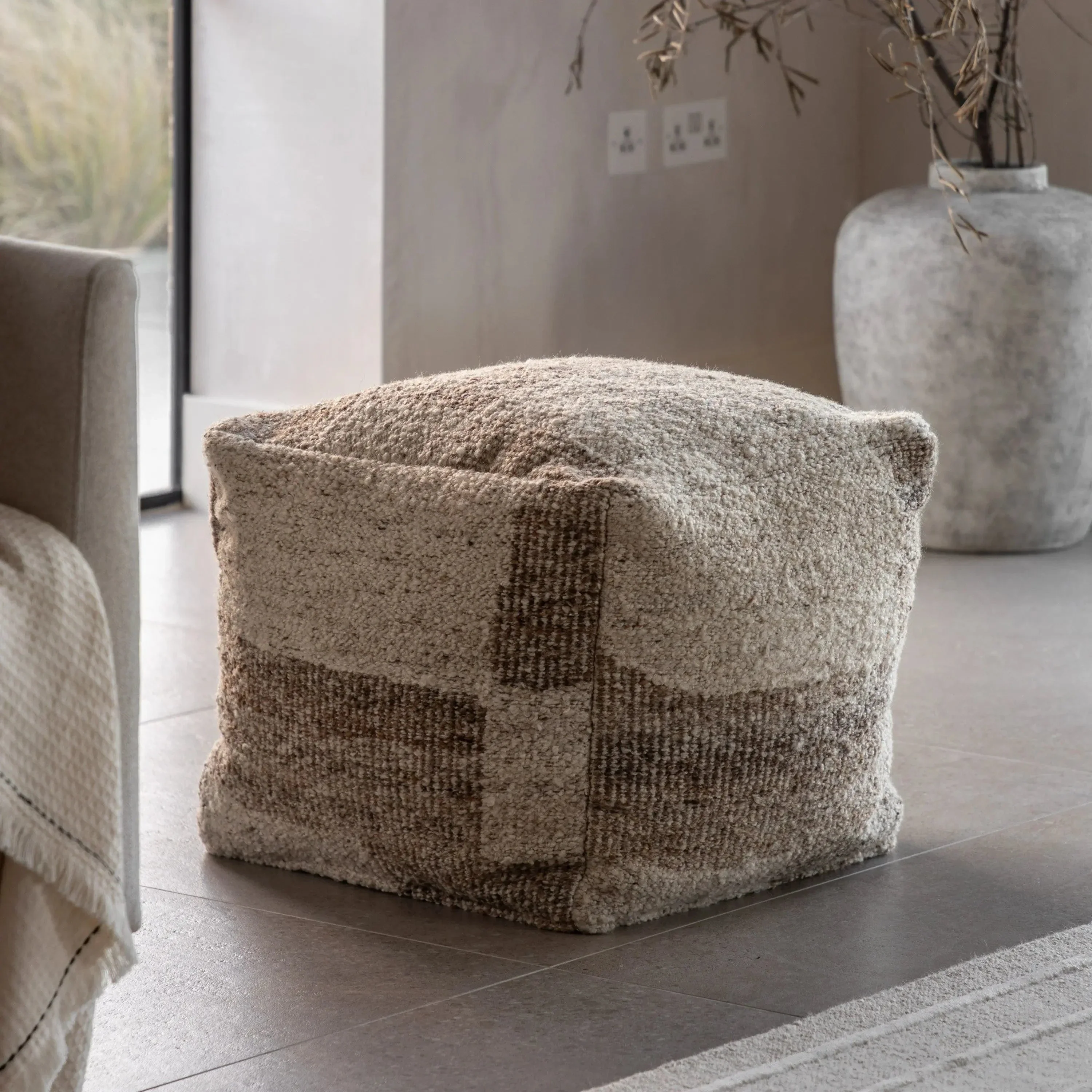 Herning Tonal Pouffe Natural