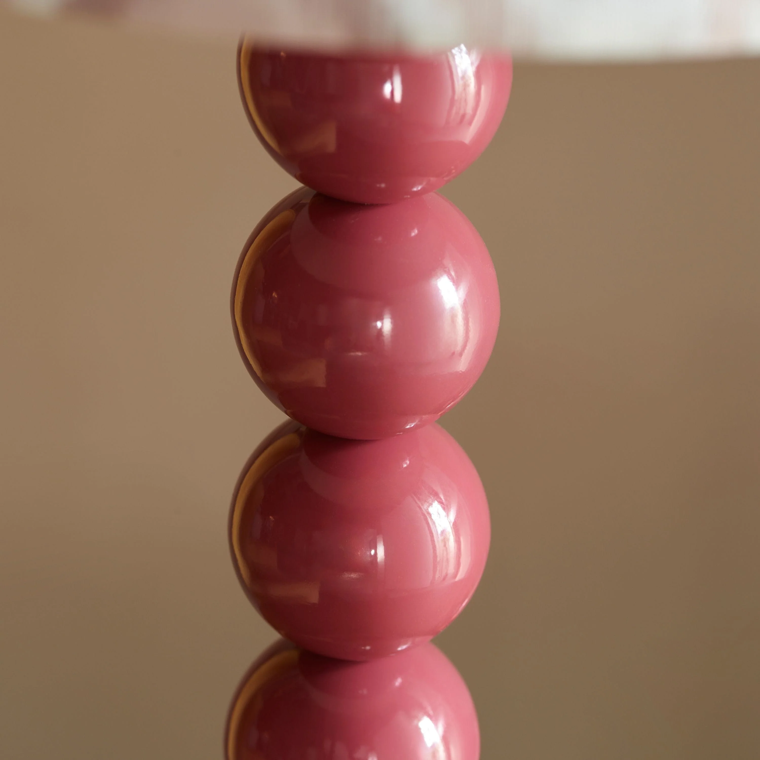 Higgledy Table Lamp Base Gloss Pink Clay Paint - Image 4