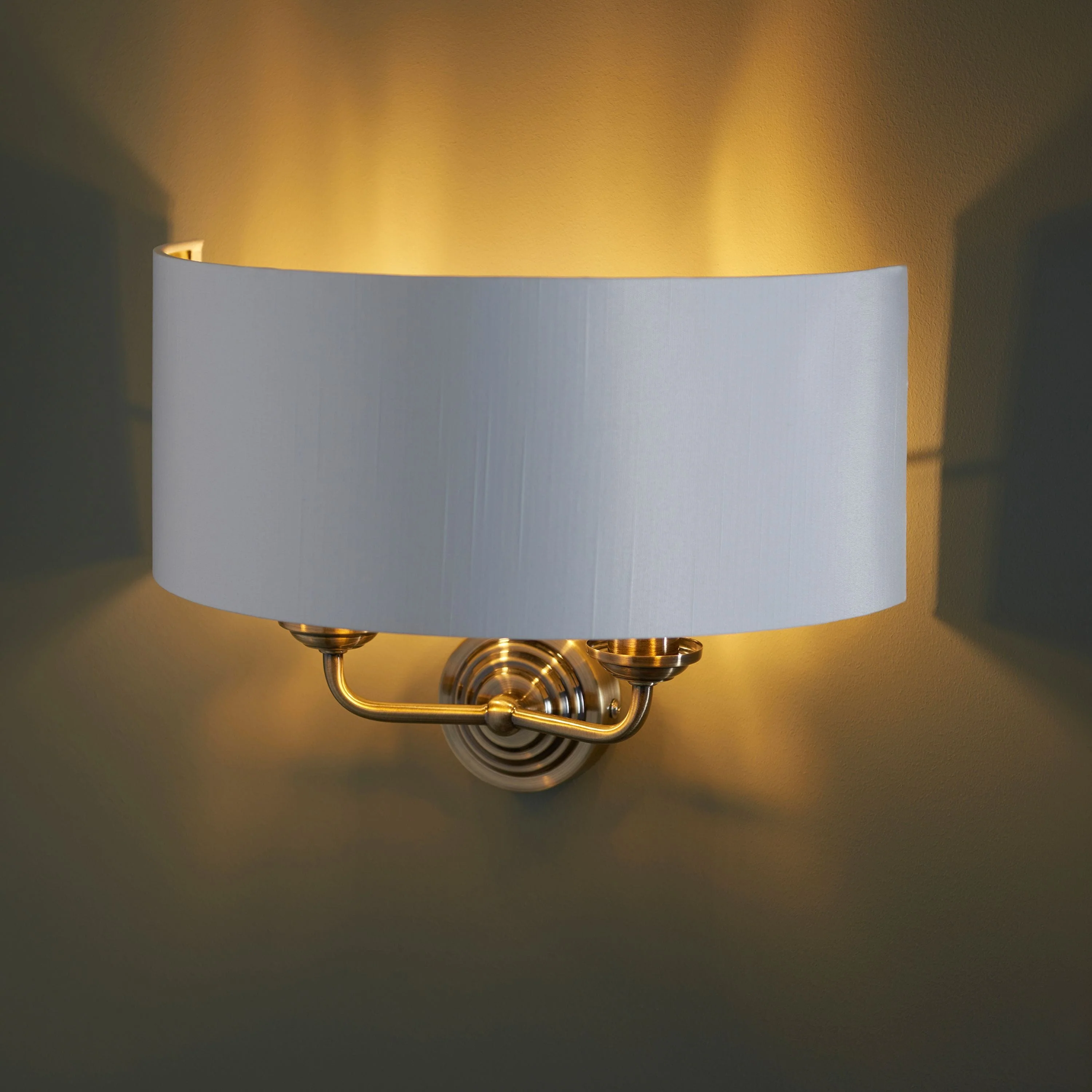 Highclaire 2 Wall Light Antique Brass