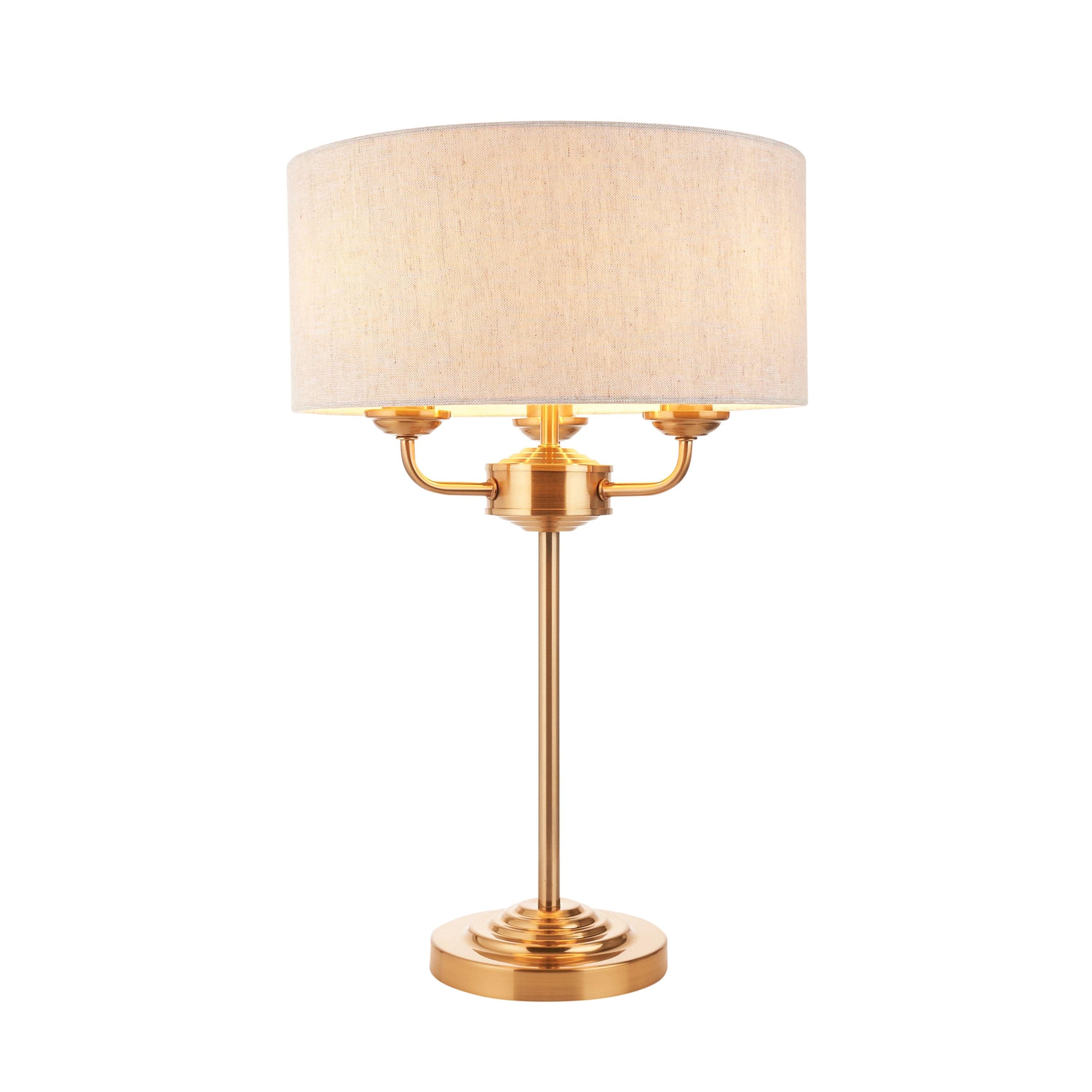Highclaire 3 Table Lamp Vintage Brass - Image 2