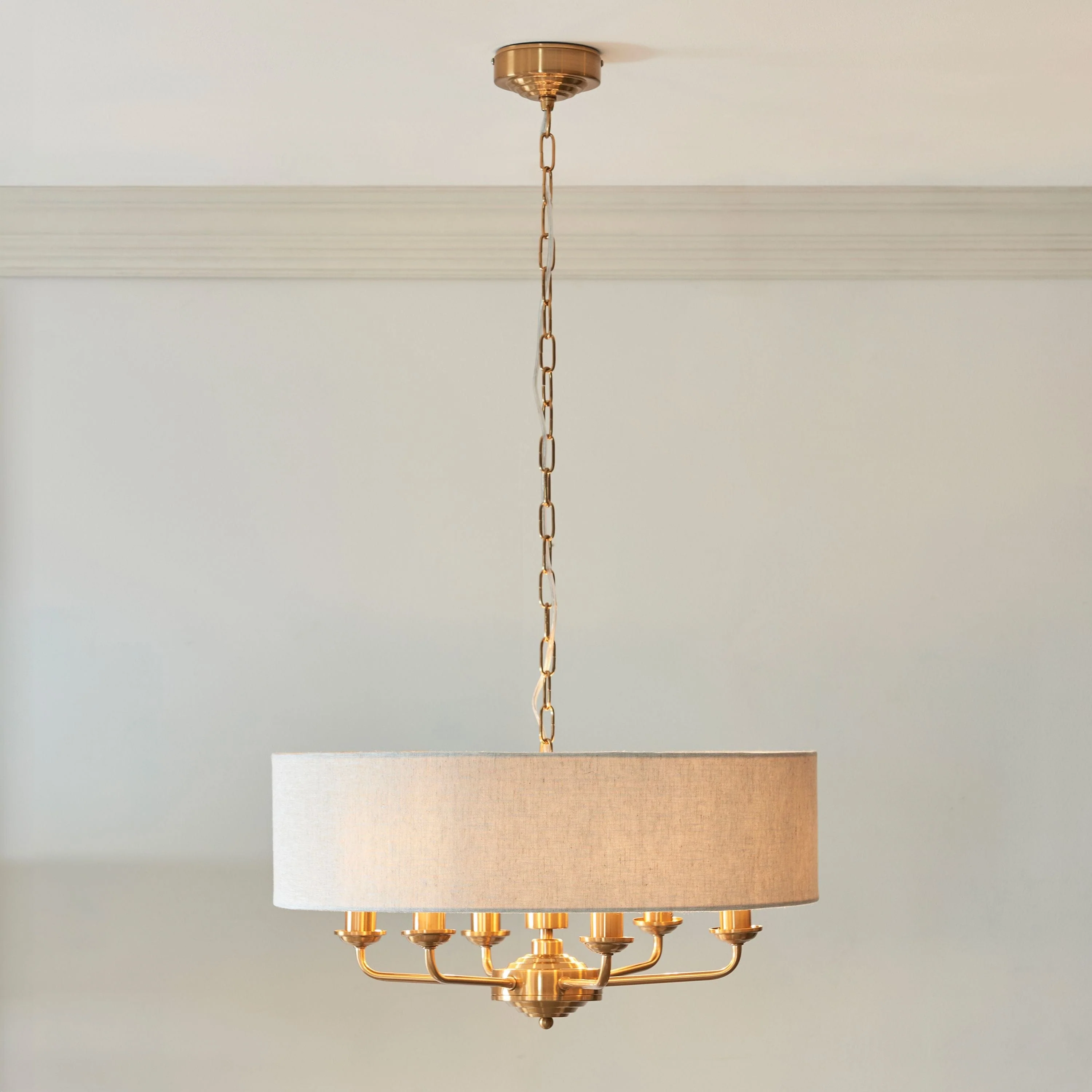 Highclaire 6 Pendant Vintage Brass