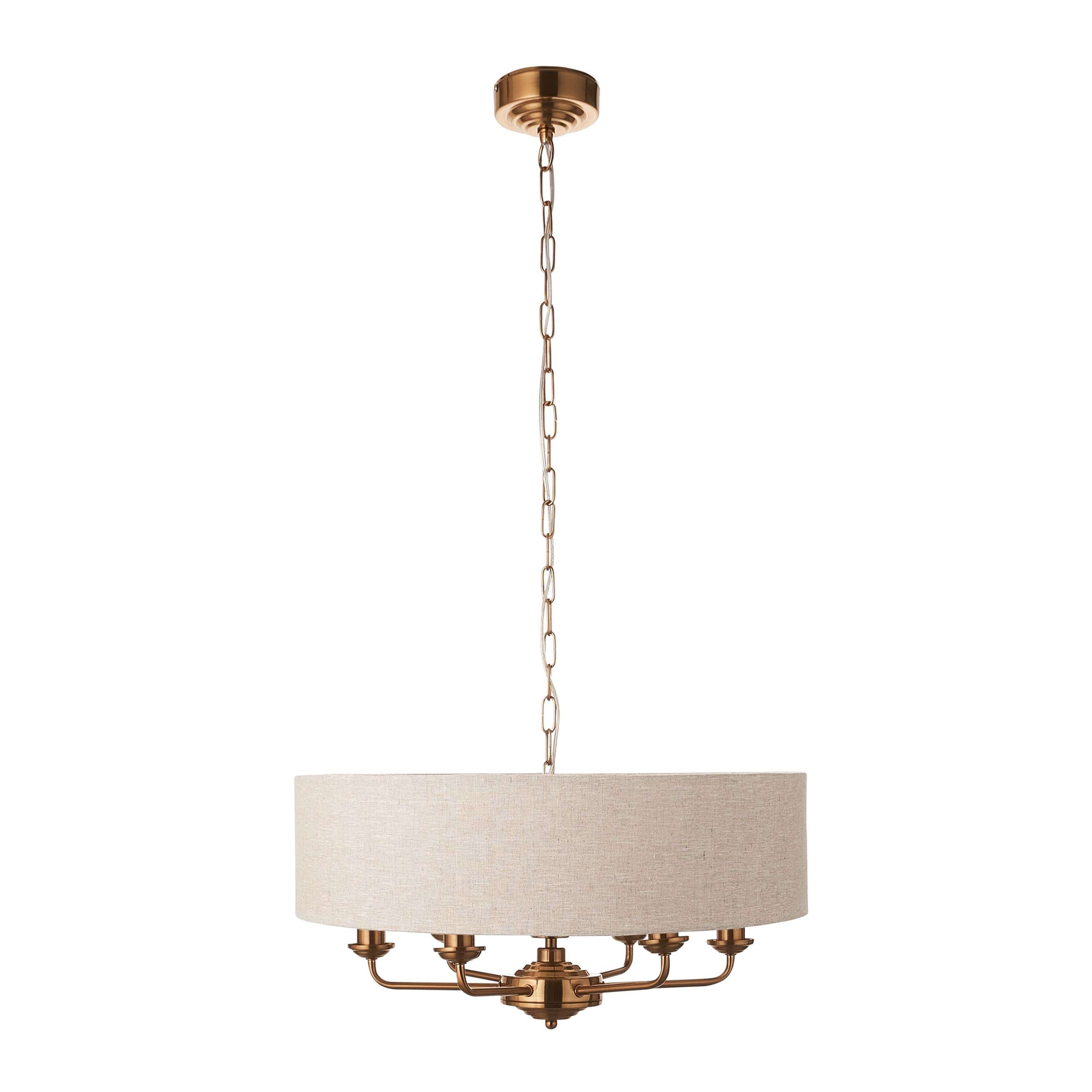 Highclaire 6 Pendant Vintage Brass - Image 8