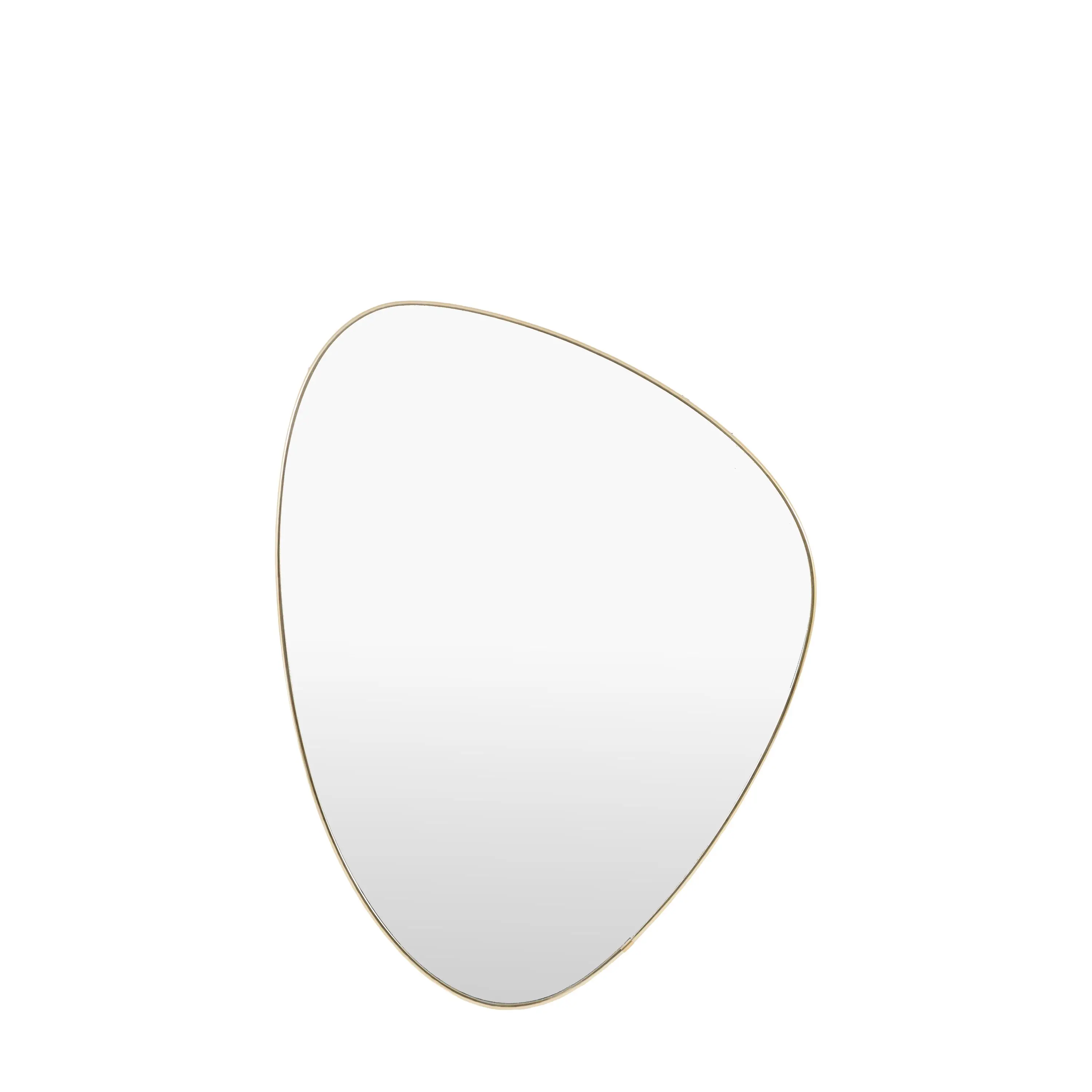 Highline Pebble Mirror Brass