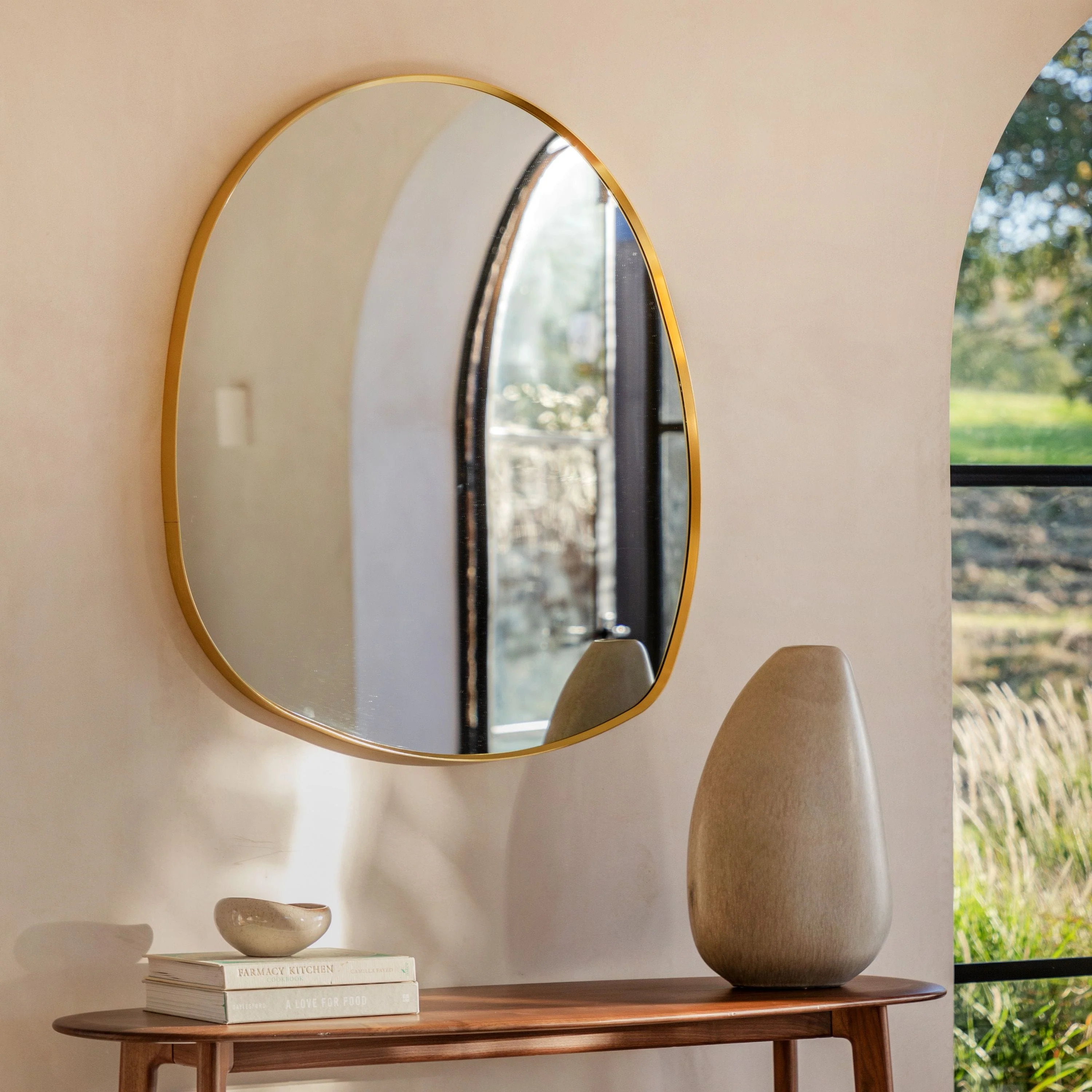 Holdon Pebble Mirror Gold Small