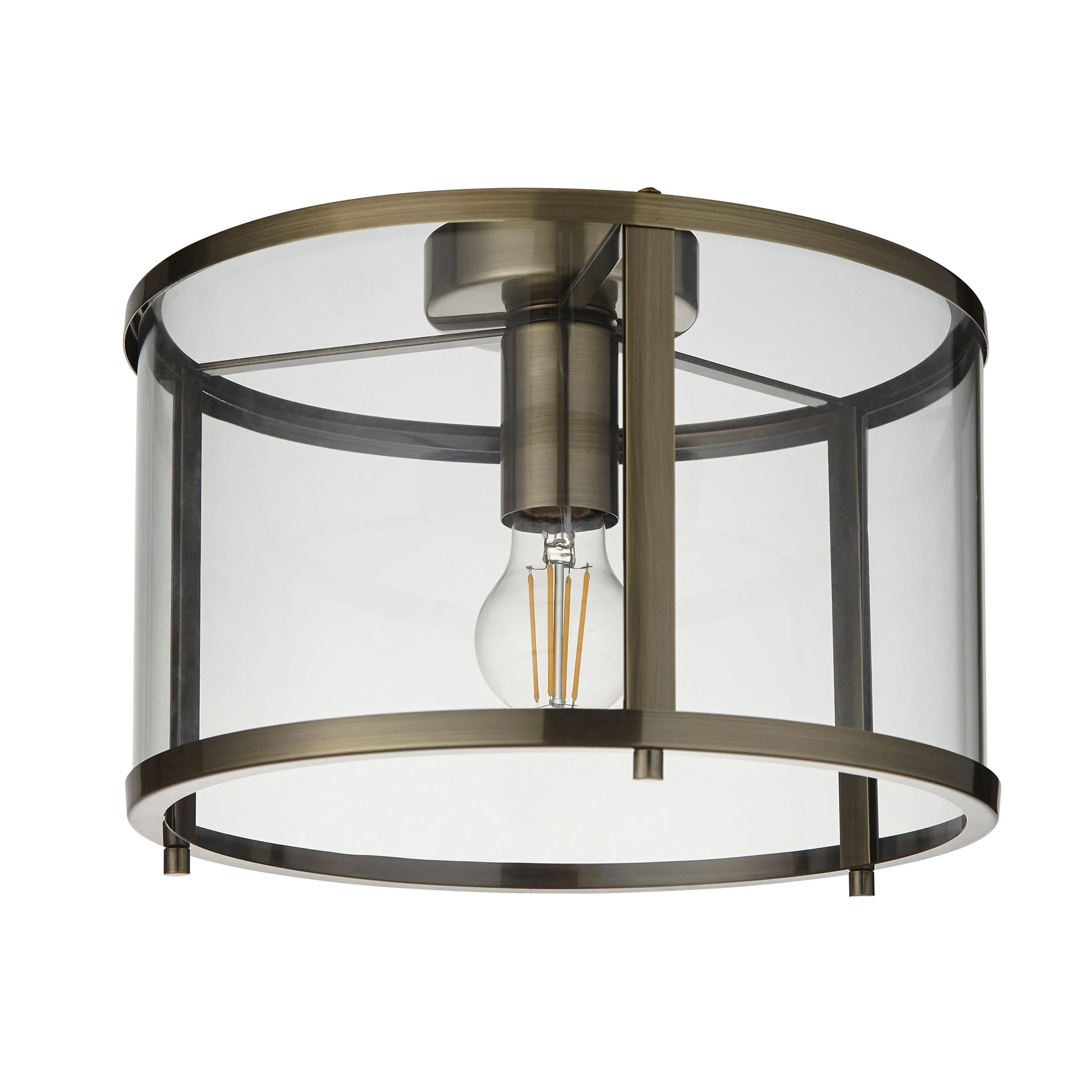 Hopton 1 Ceiling Light Antique Brass - Image 4