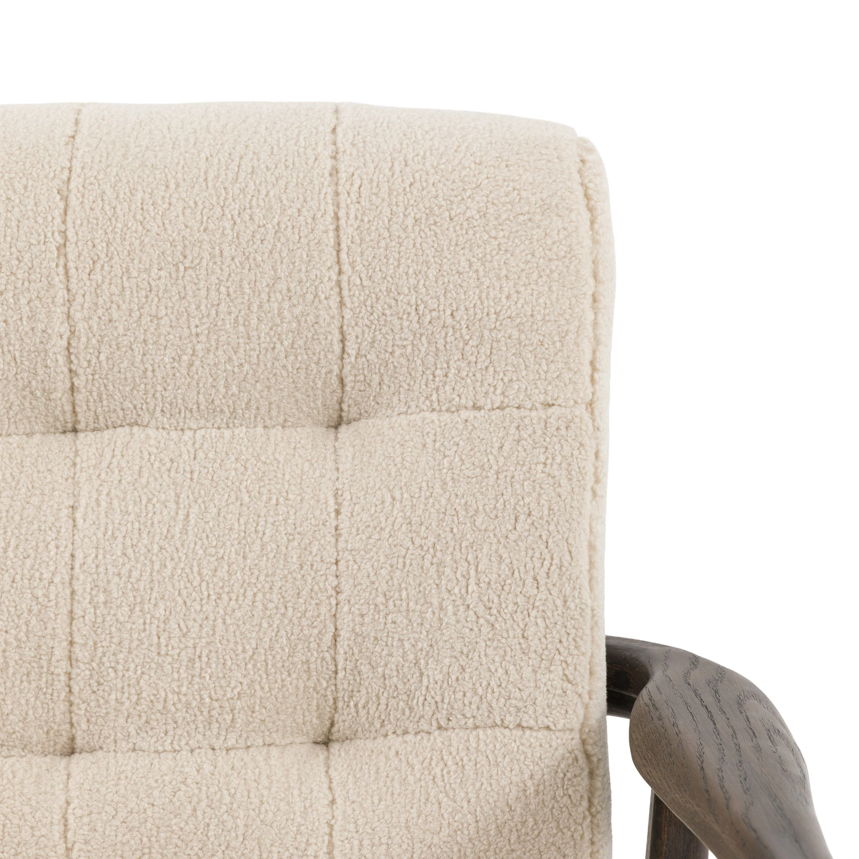 Humber Armchair Cream Faux Sheepskin - Image 9