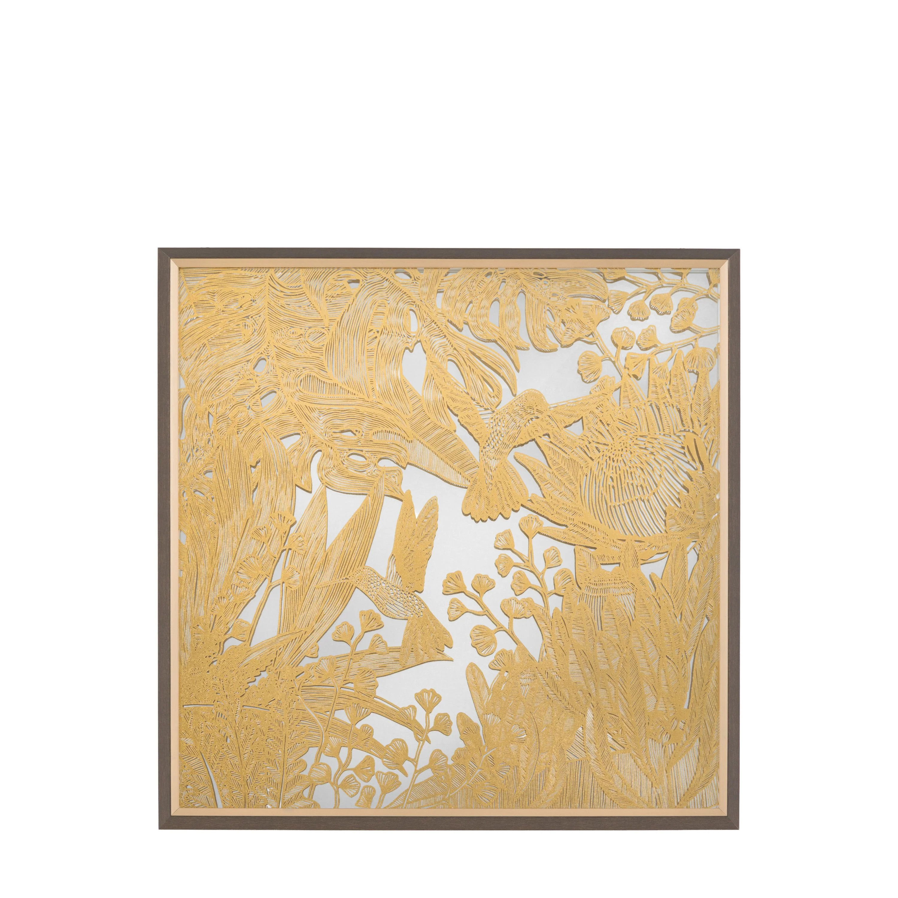 Hummingbird Dance II Mirrored Framed Art