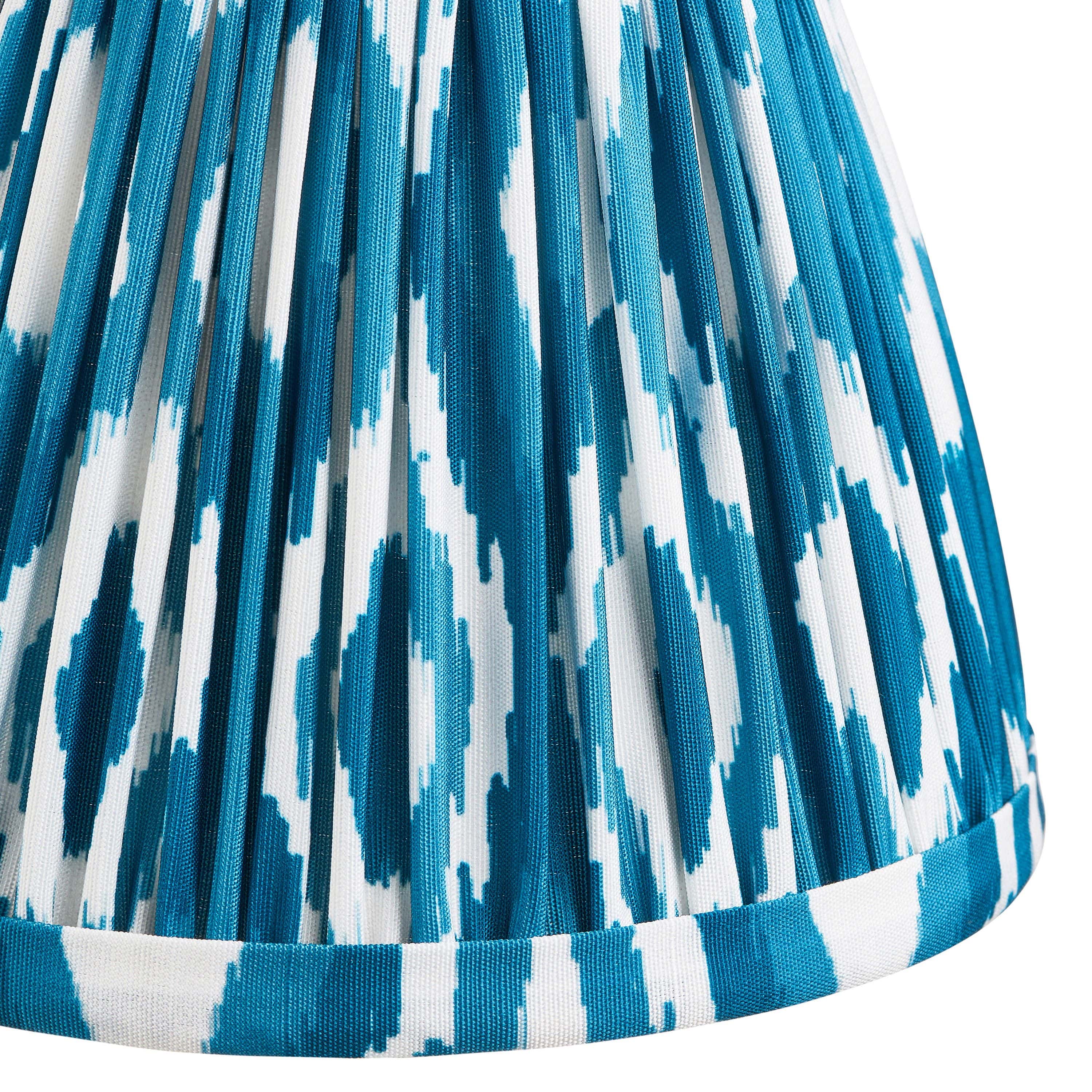 Ikat Shade Marlin Blue Fabric 16cm - Image 4