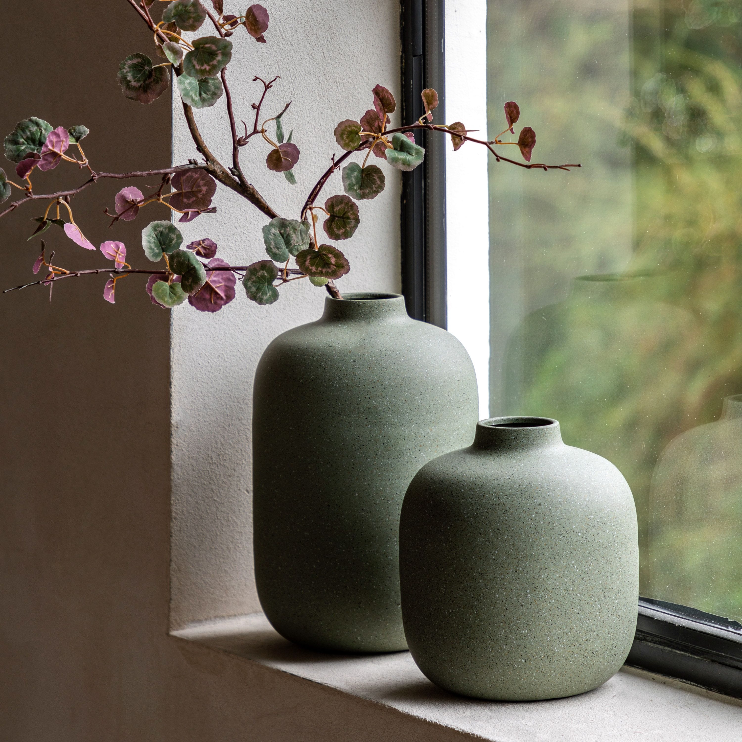 Indi Cast Metal Vase Olive Large - Image 3
