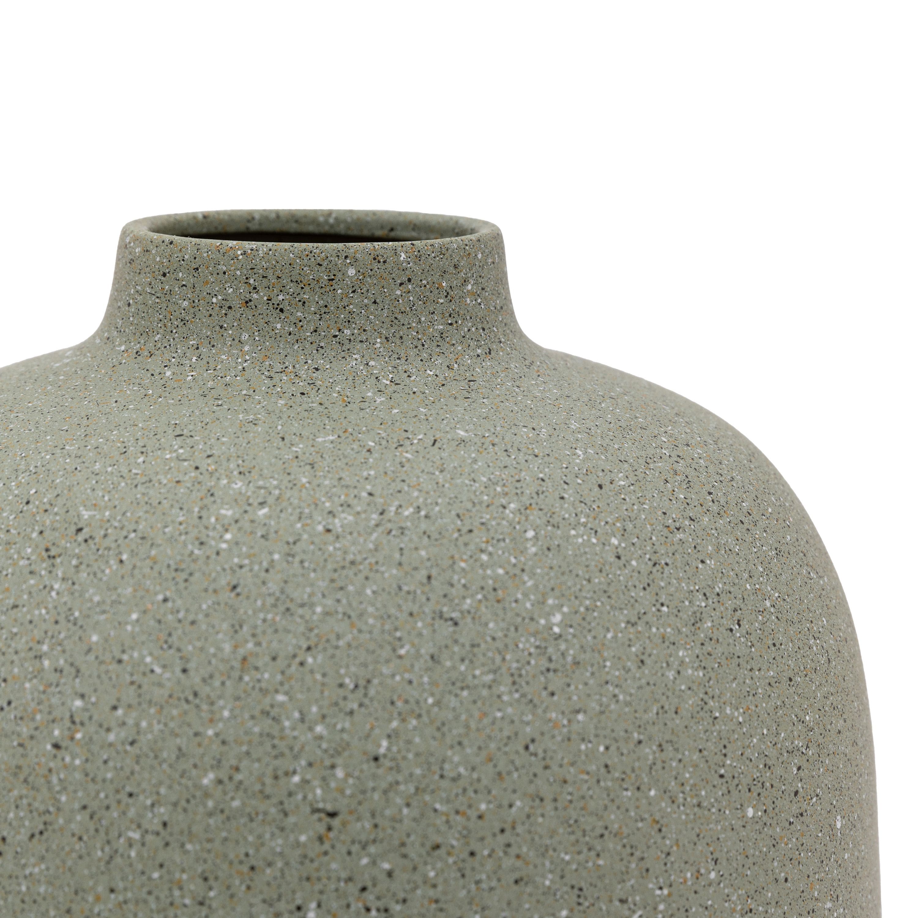 Indi Cast Metal Vase Olive Large - Image 5