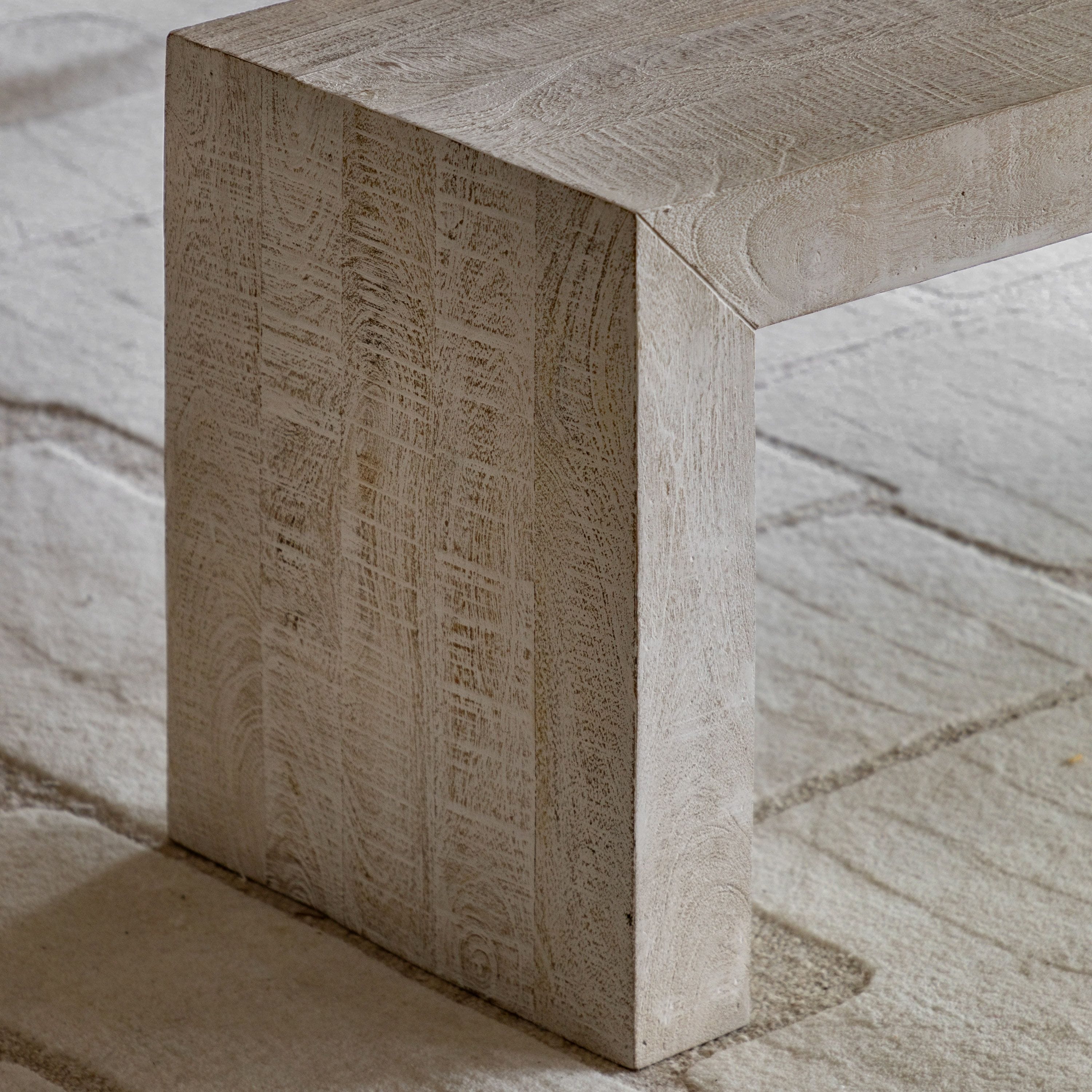 Iowa Dining Bench Whitewash - Image 3