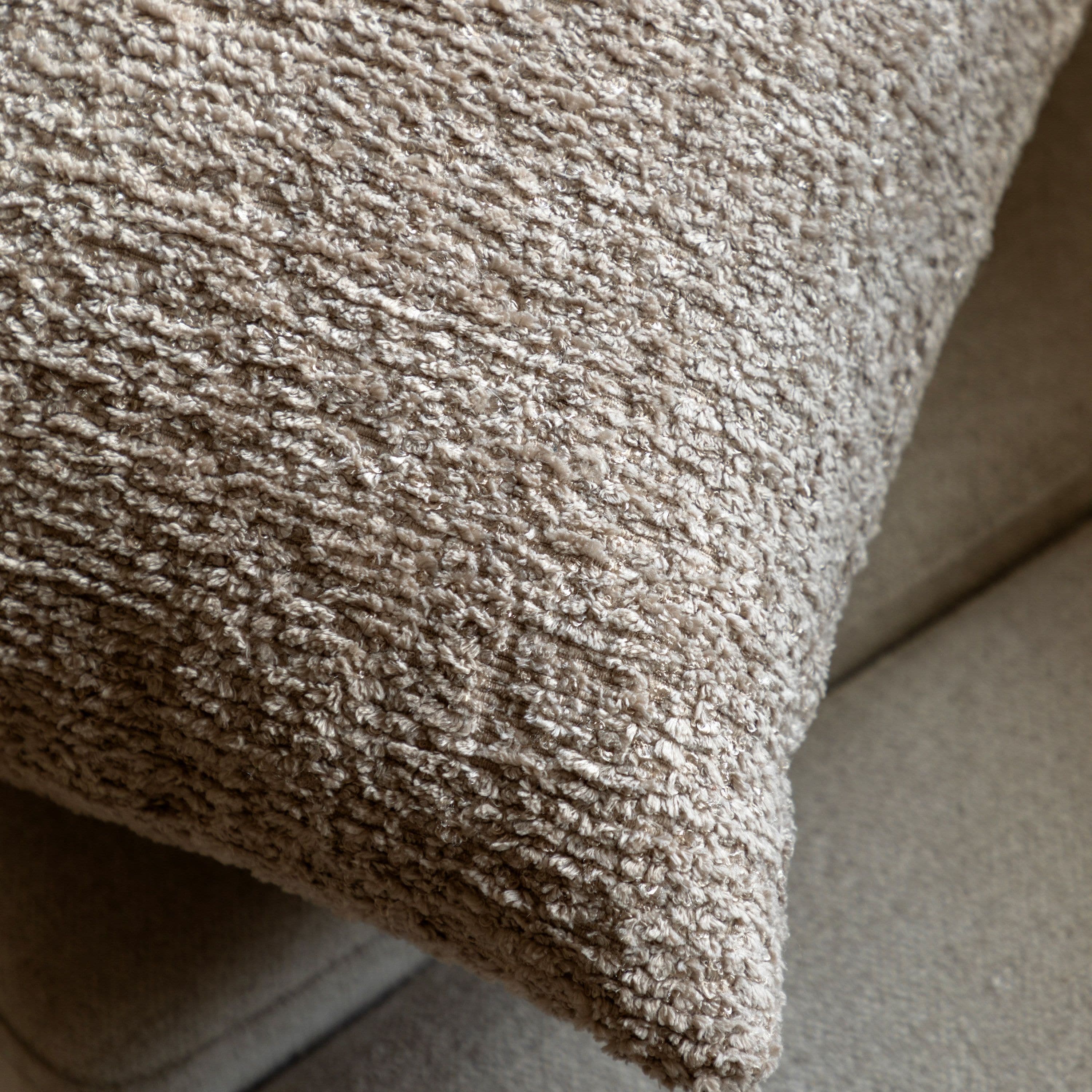 Kaia Chenille Cushion Taupe - Image 3