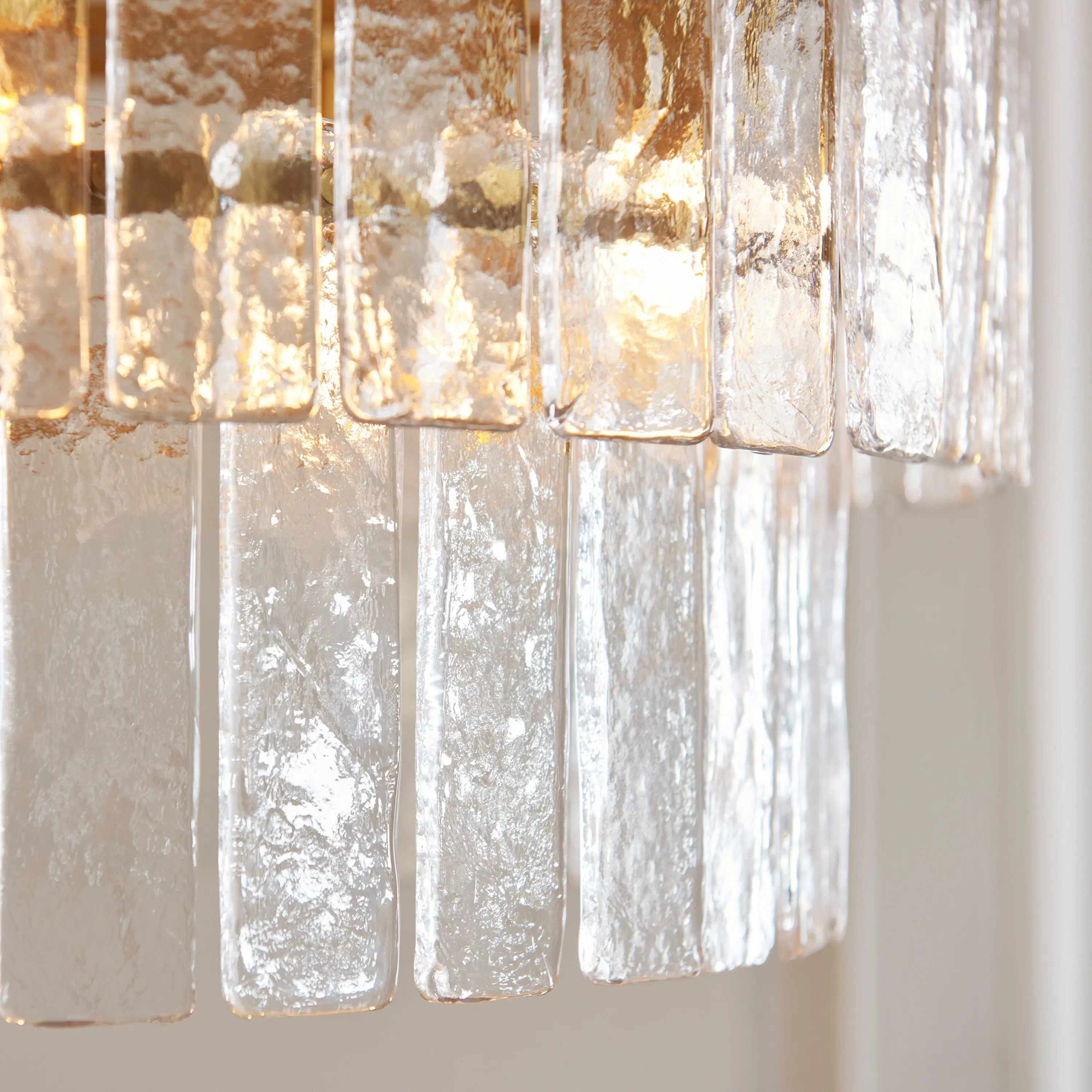 Karine 5 Tiered Pendant Light Brushed Aged Brass - Image 3